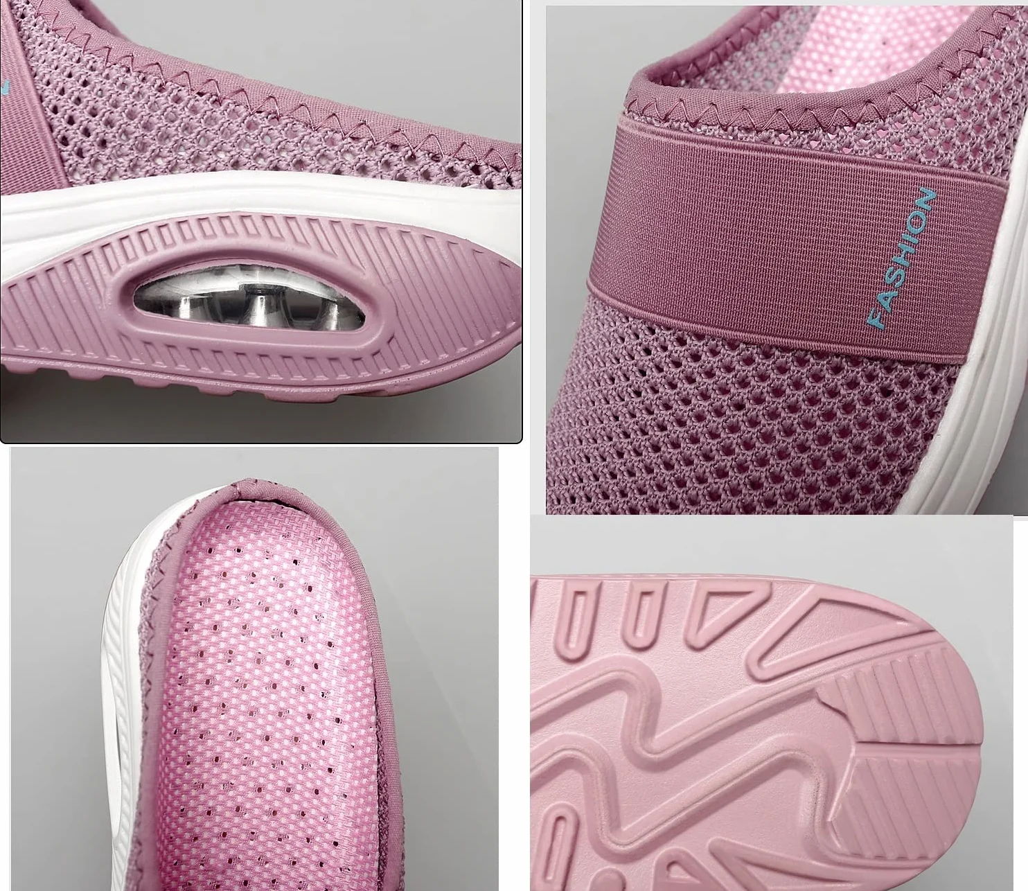 Buty ortopedyczne dla kobiet, oddychające, lekkie i wygodne, wsuwane, z poduszką powietrzną, buty do chodzenia, ażurowa siatka, półkapcie, podparcie łuku, na co dzień, płaskie buty