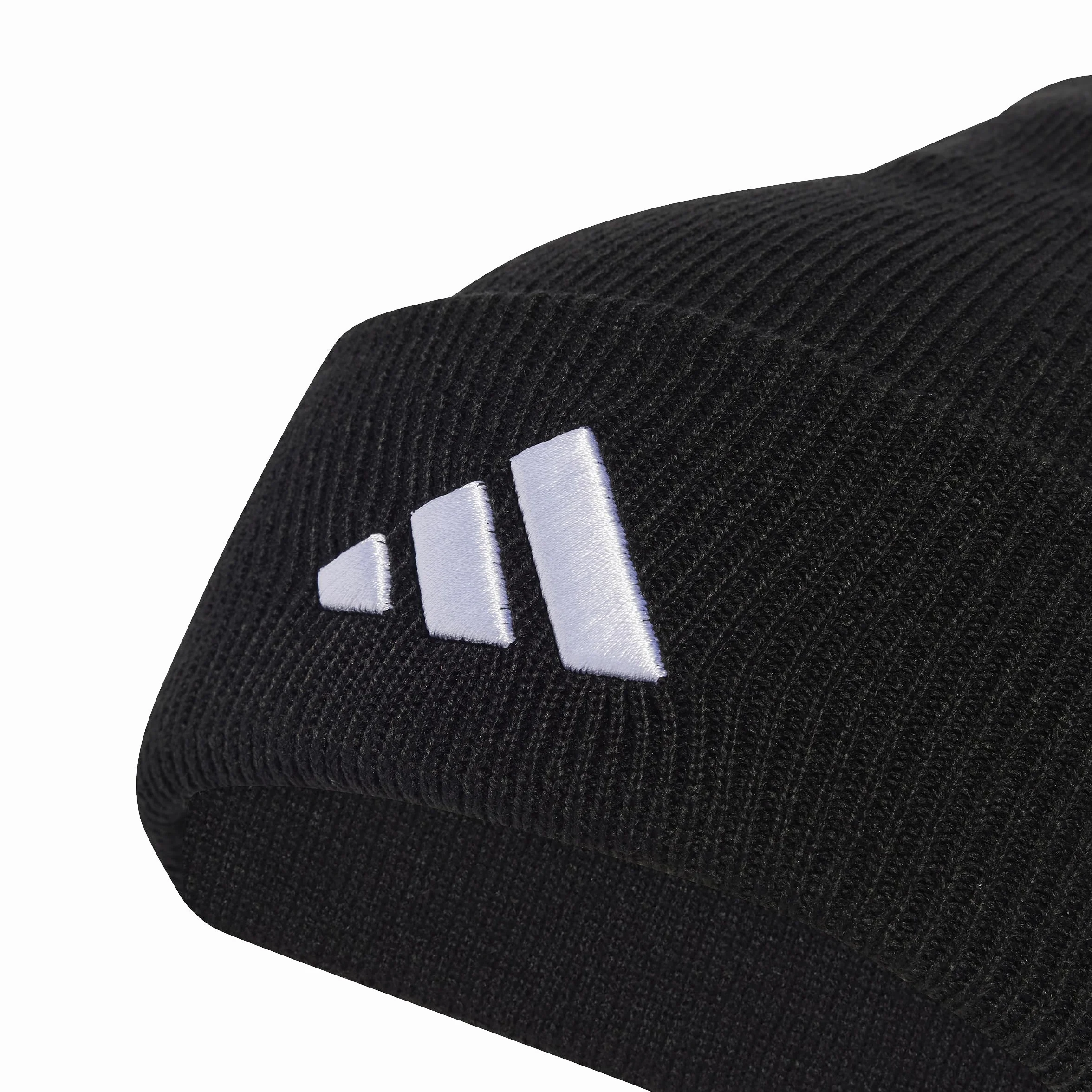 adidas Uniseks New Logo Beanie Cuff Hat, Black/White, XS-S