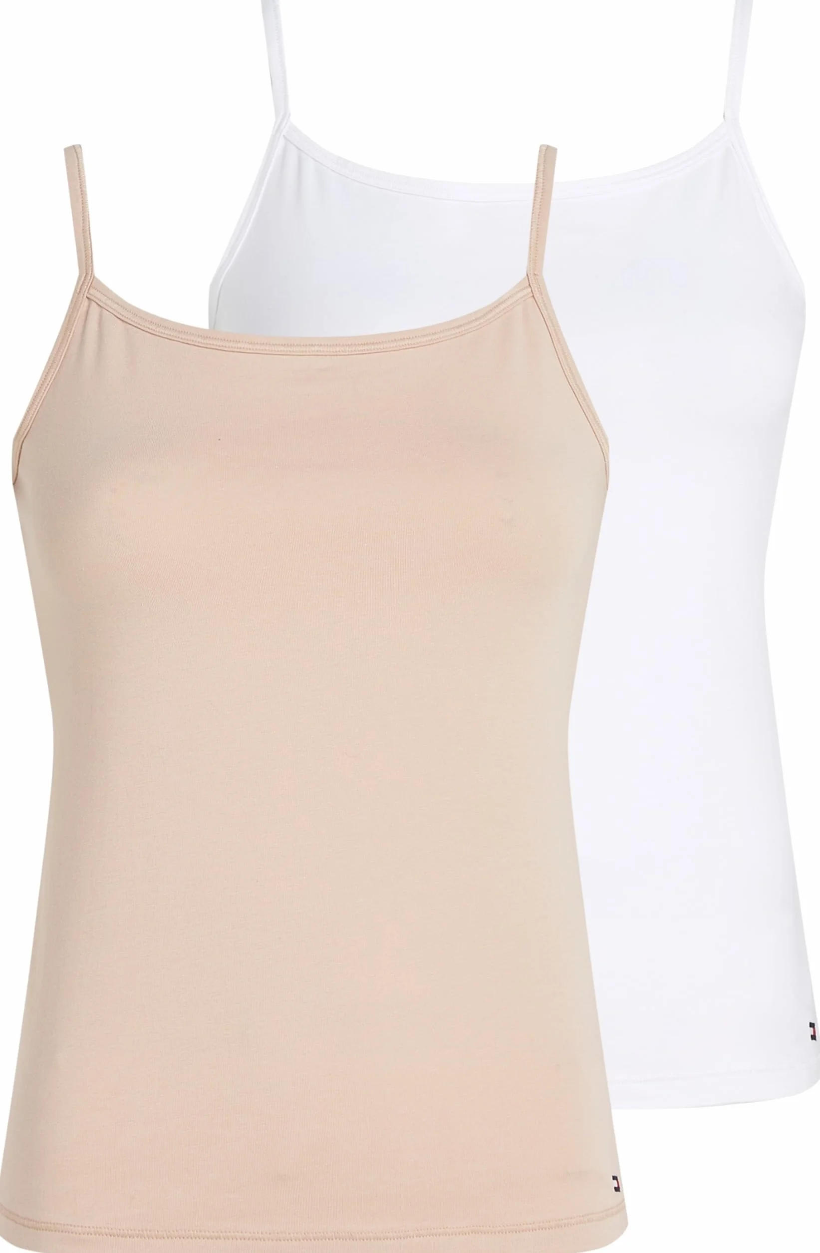 TOMMY HILFIGER Damski 2-pak CAMI UW0UW05957, pomarańczowy, M, Pomarańczowy (biały/mglisty róż), M