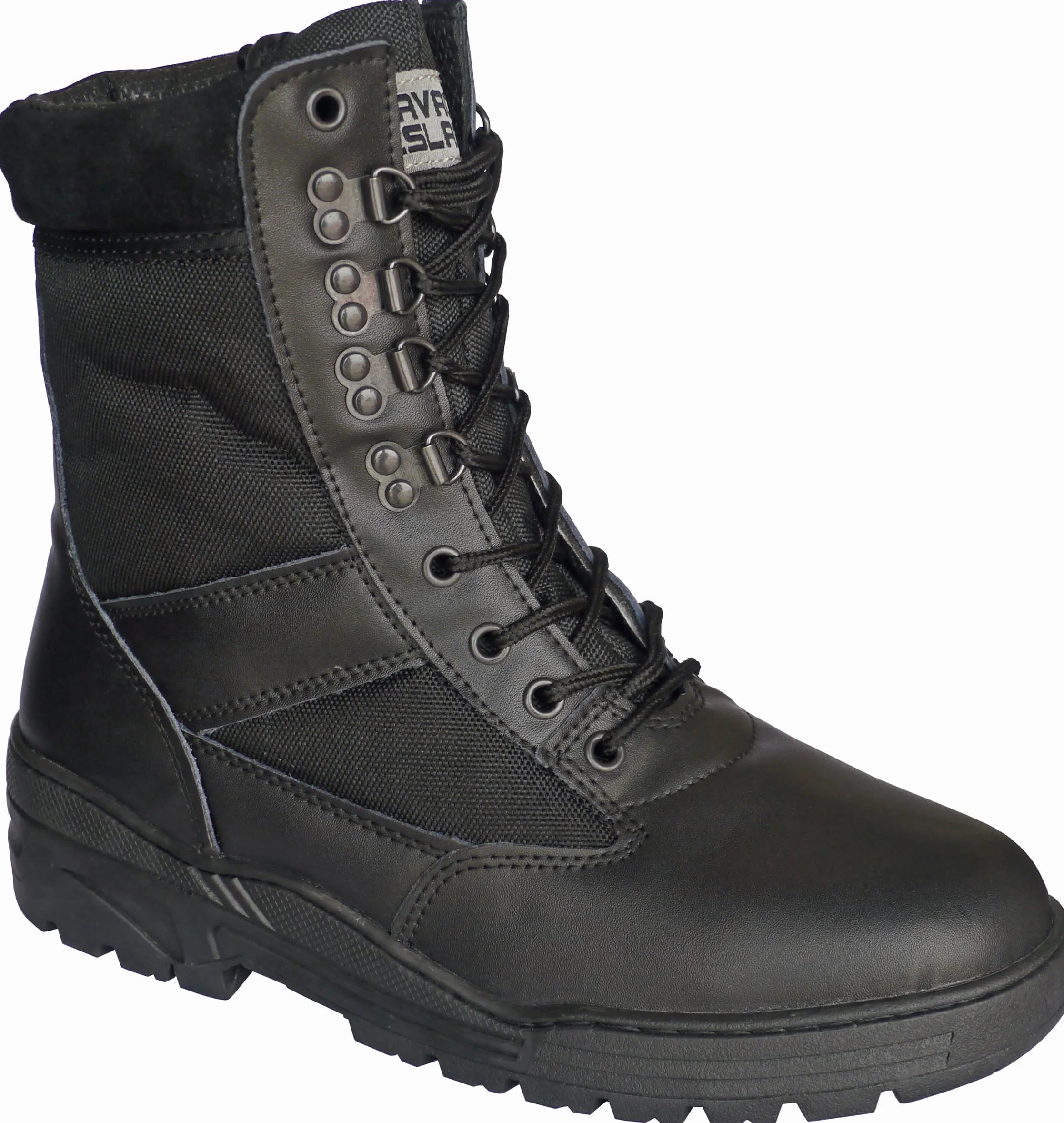 Savage Island Buty bojowe czarne skórzane patrol