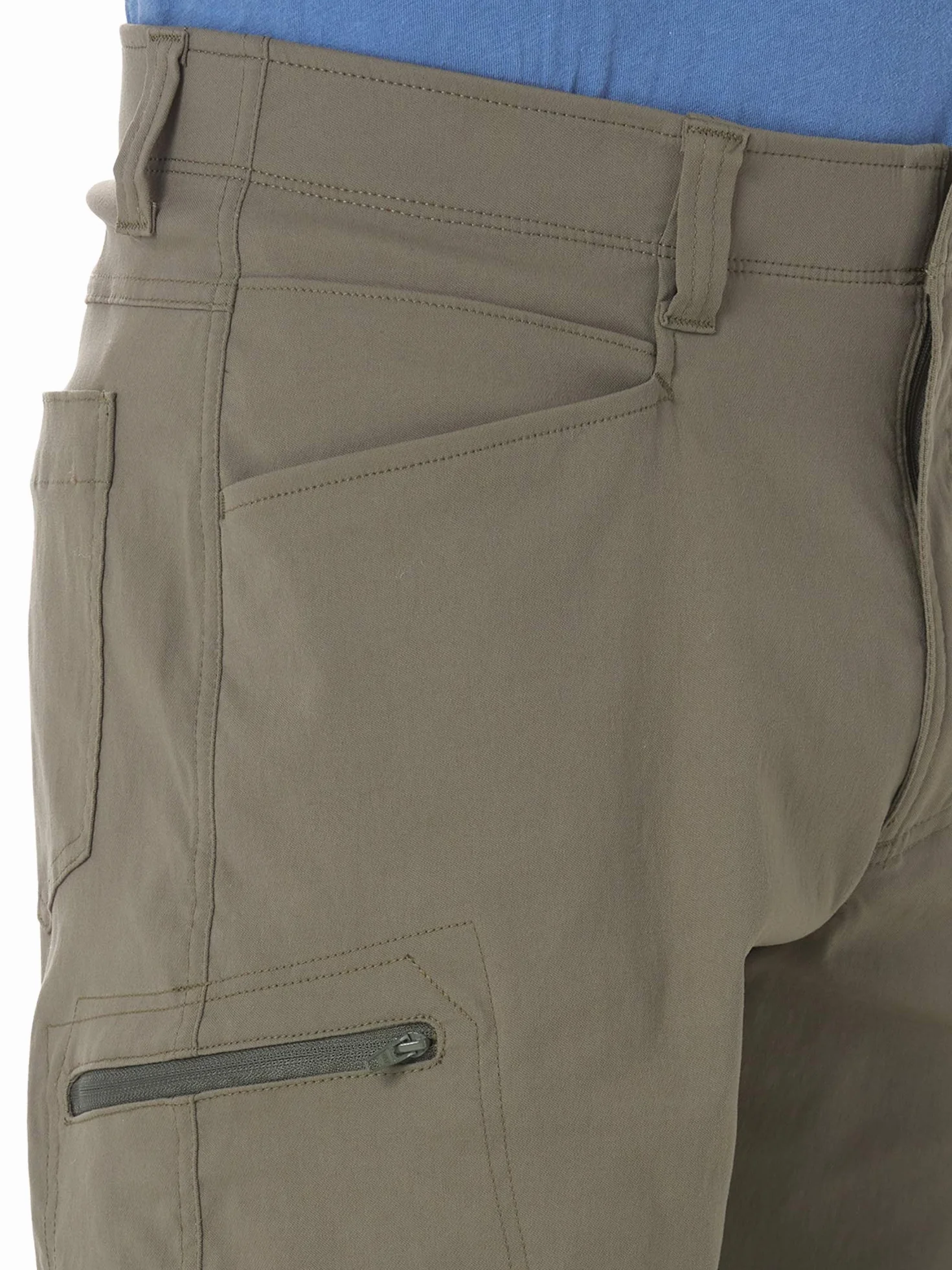 Wrangler Authentics Men's Performance Comfort Flex Cargo Short, Earth Green, 32