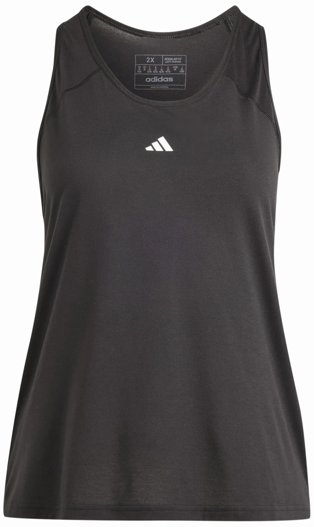 adidas Kobiety Train Essentials Minimal Branding Racerback Tank Top, black, XL Plus