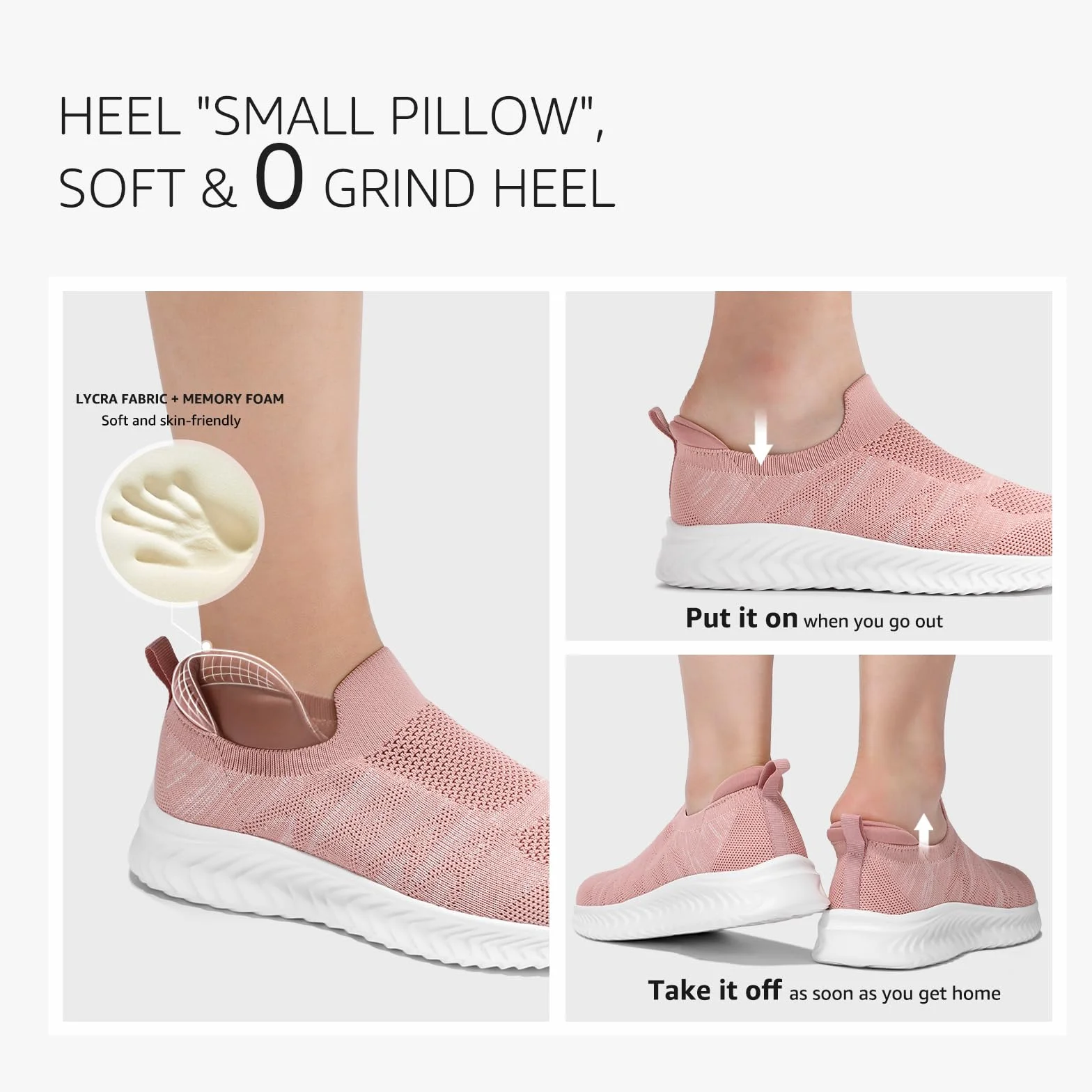 STQ Damskie Buty Slip-on Wygodne Buty do Chodzenia z Podparciem Stopy