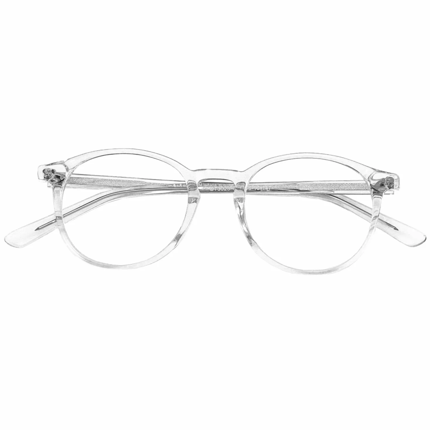 ZENOTTIC Okrągłe oprawki okularów w stylu vintage, bez ostrości wzroku, retro, przezroczyste soczewki, dla kobiet i mężczyzn