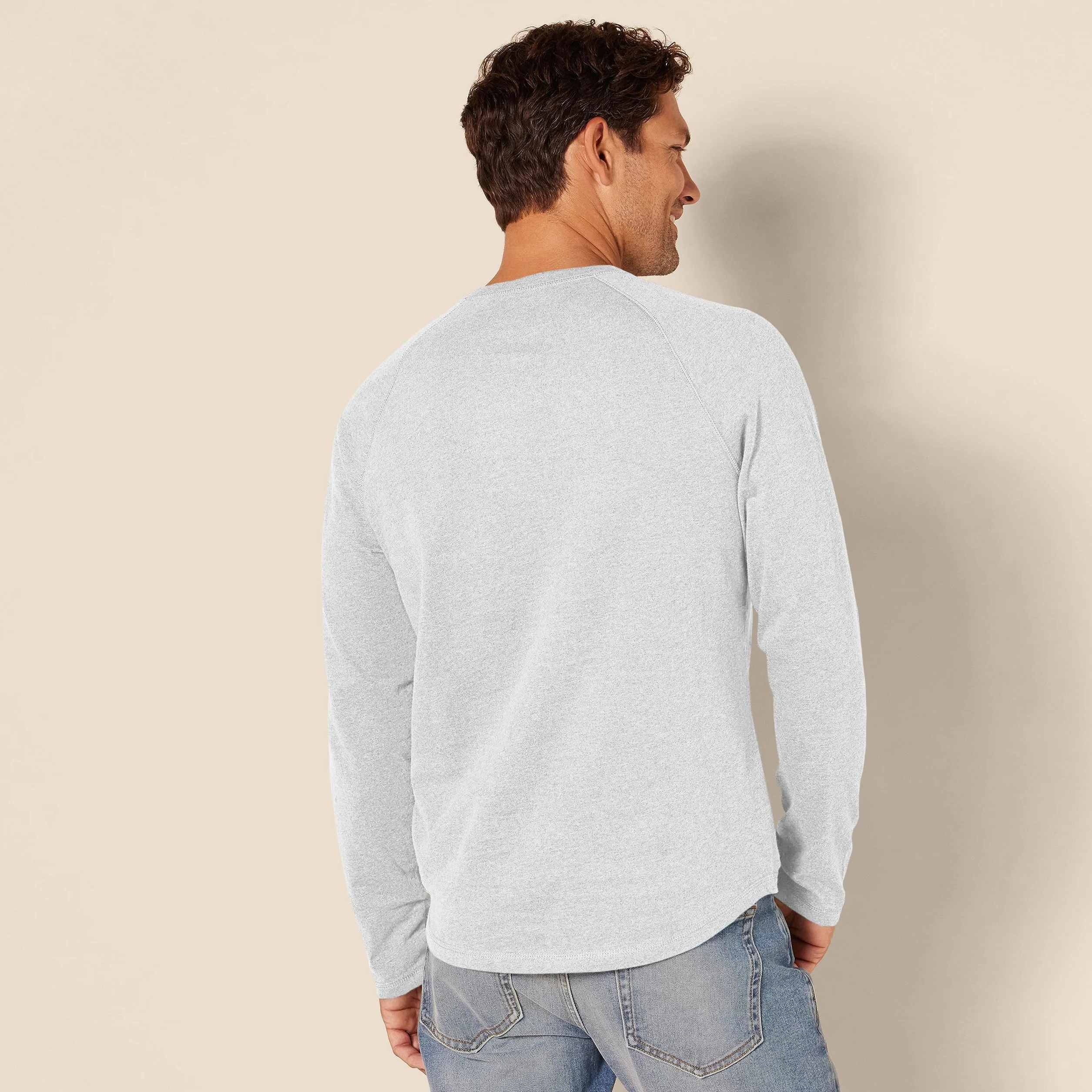 Amazon Essentials Mężczyźni Koszula henley z długim rękawem slim fit