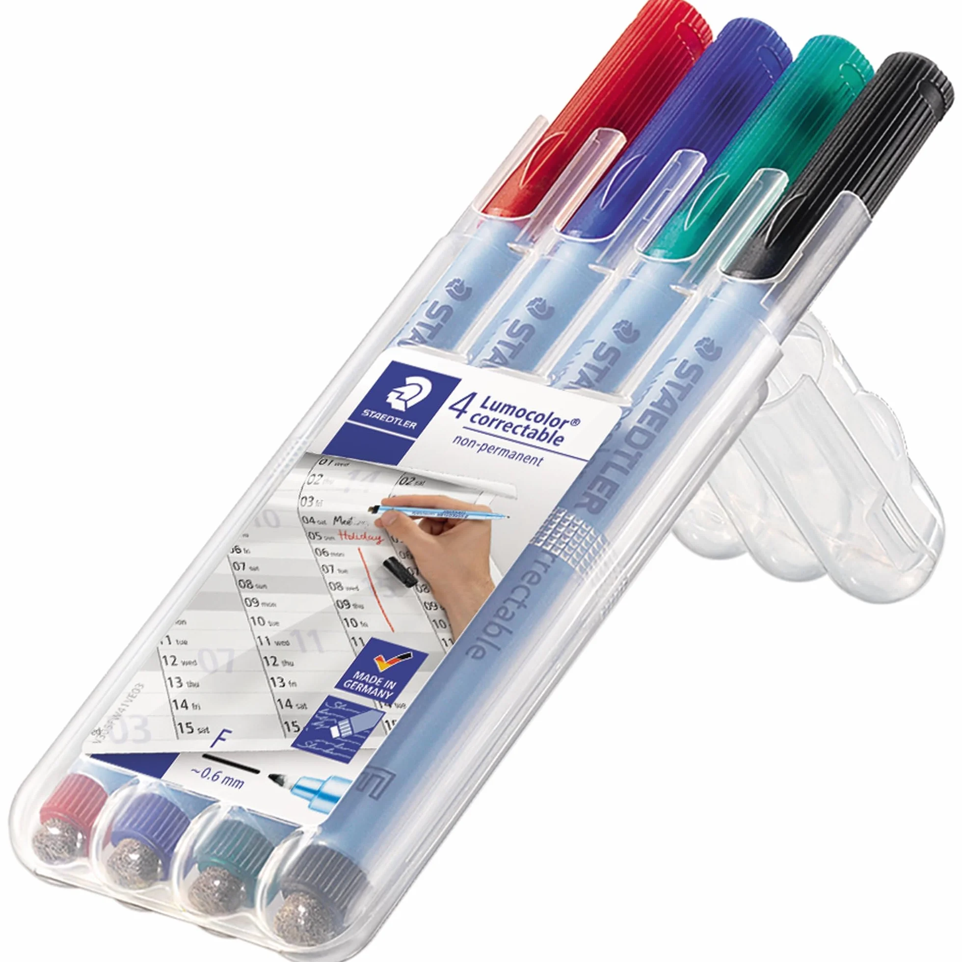 Staedtler 305M WP4 Lumocolor Correctable Transparency Pen Stalówka M Opakowanie 4 szt