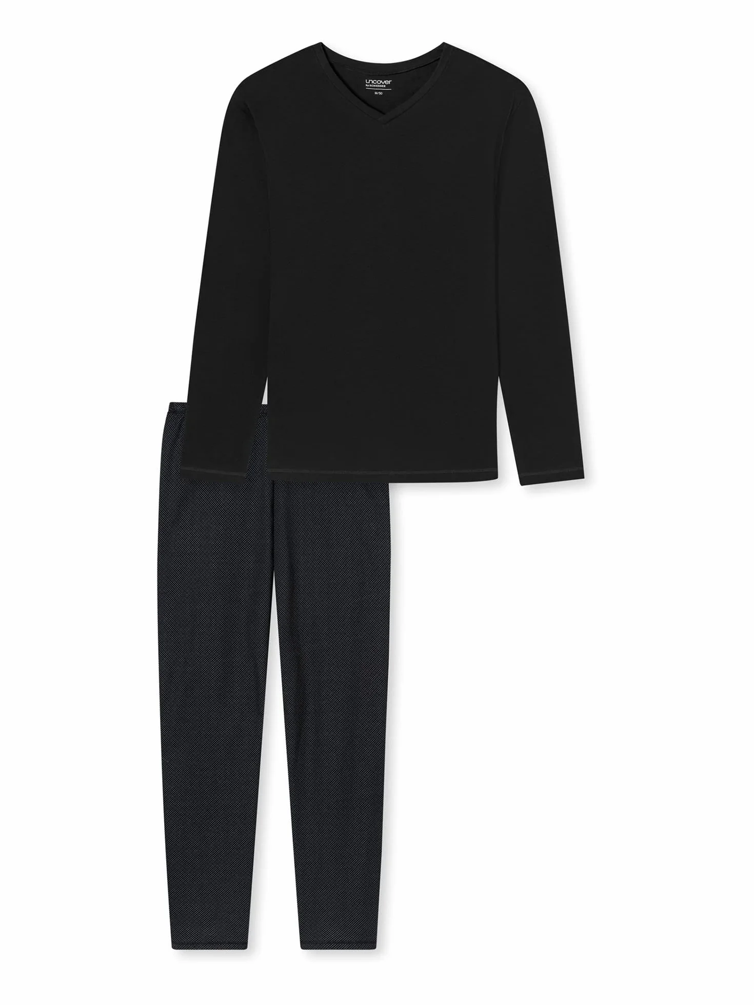 Uncover by Schiesser Herren Schlafanzug Set Shirt und Hose lang - Nachtwäsche