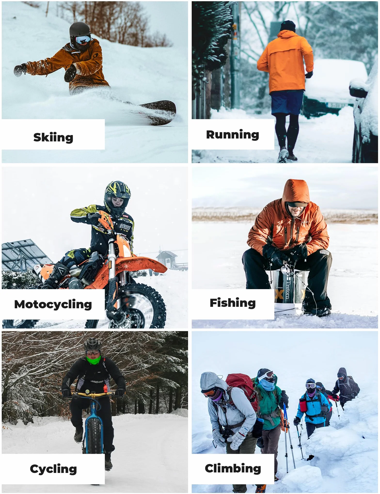 ROCKBROS Kominiarka Rowerowa Czapka na Całą Twarz Sportowa Zimowa Ciepła Wiatroszczelna Kominiarka Ocieplacz na Szyję Czapka na Kask Rowerowy Czapka Rowerowa do Jazdy na Rowerze Narciarstwo