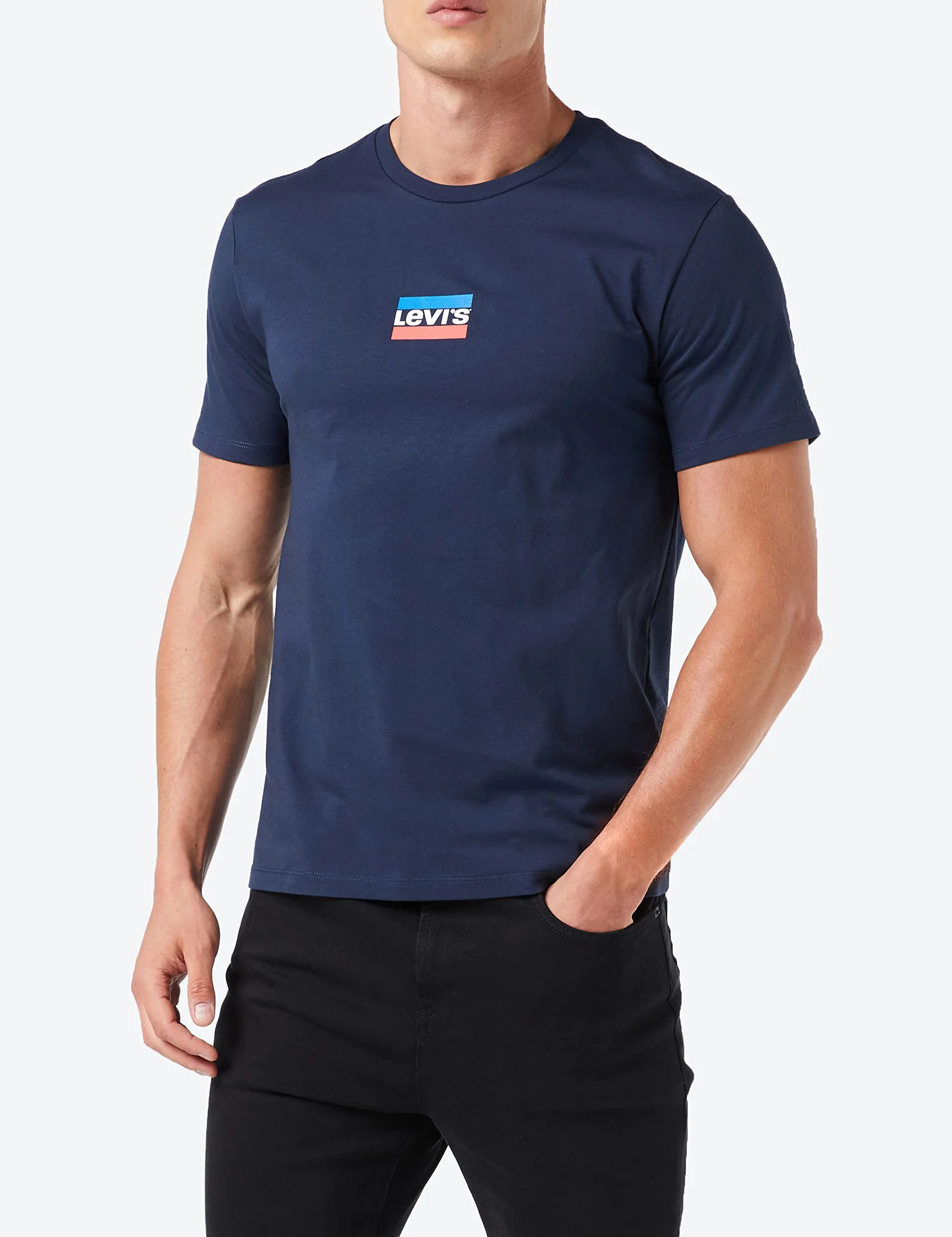 Levi's Mężczyźni Graphic Crewneck Tee T-Shirt, Mini Sportswear Dress Blues, XS