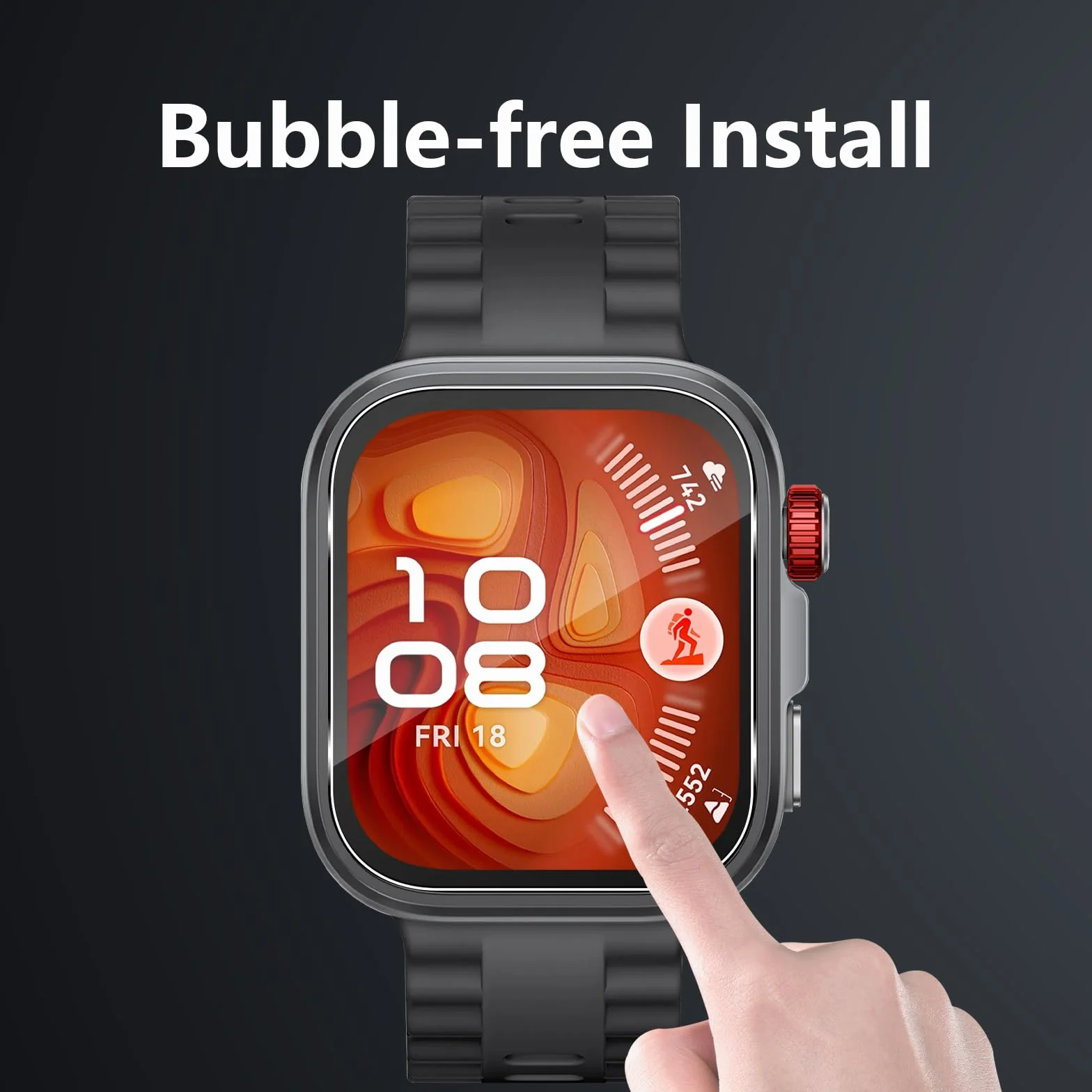 Szkło hartowane do Huawei Watch Fit 4 Pro, folia ochronna 9H twardość 9H Hartowany ekran, bez pęcherzyków, przezroczysty
