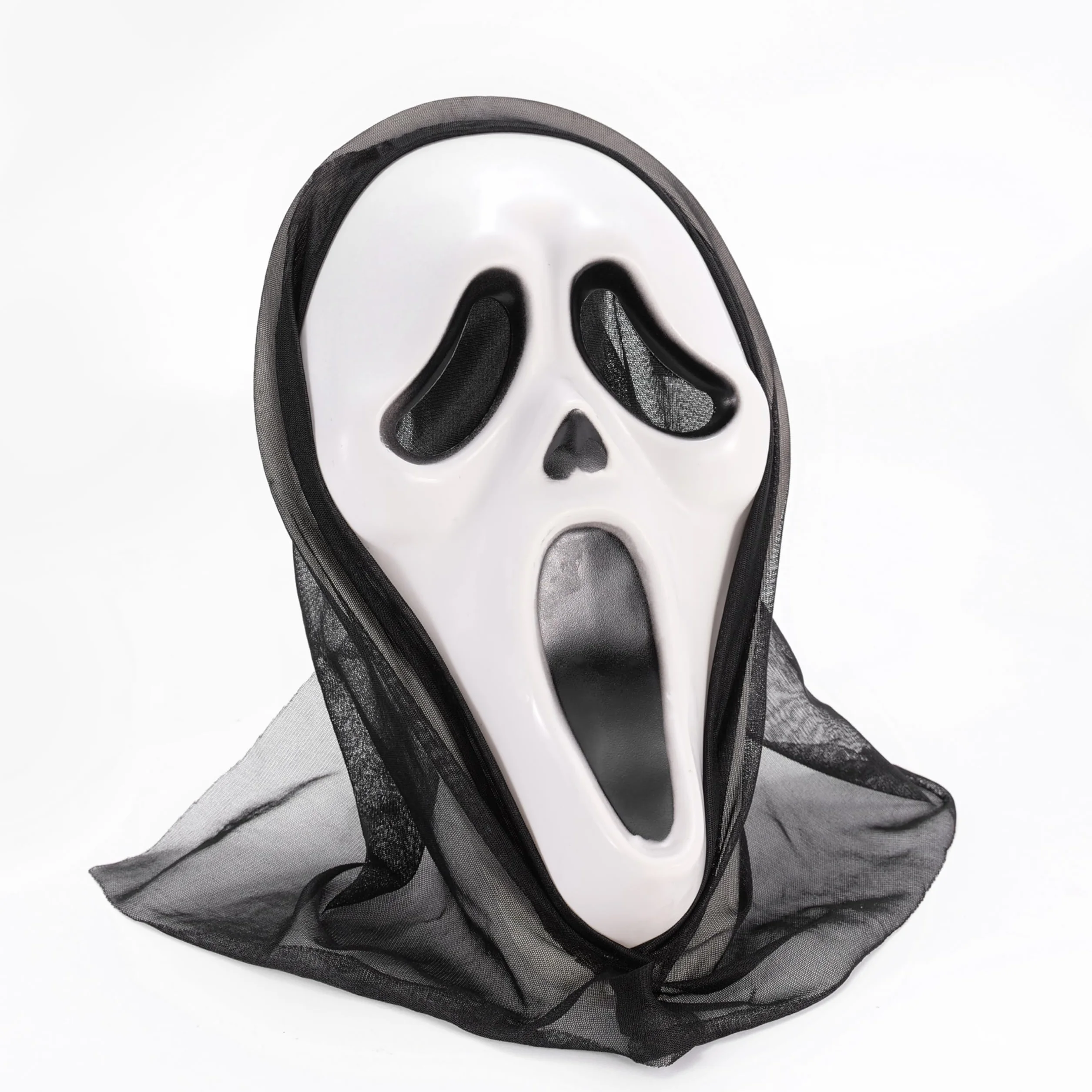 FASCHINFEVER Maska Ghost - maska na krzyk - Ghostface horror przebranie na Halloween i karnawał, dla mężczyzn i kobiet