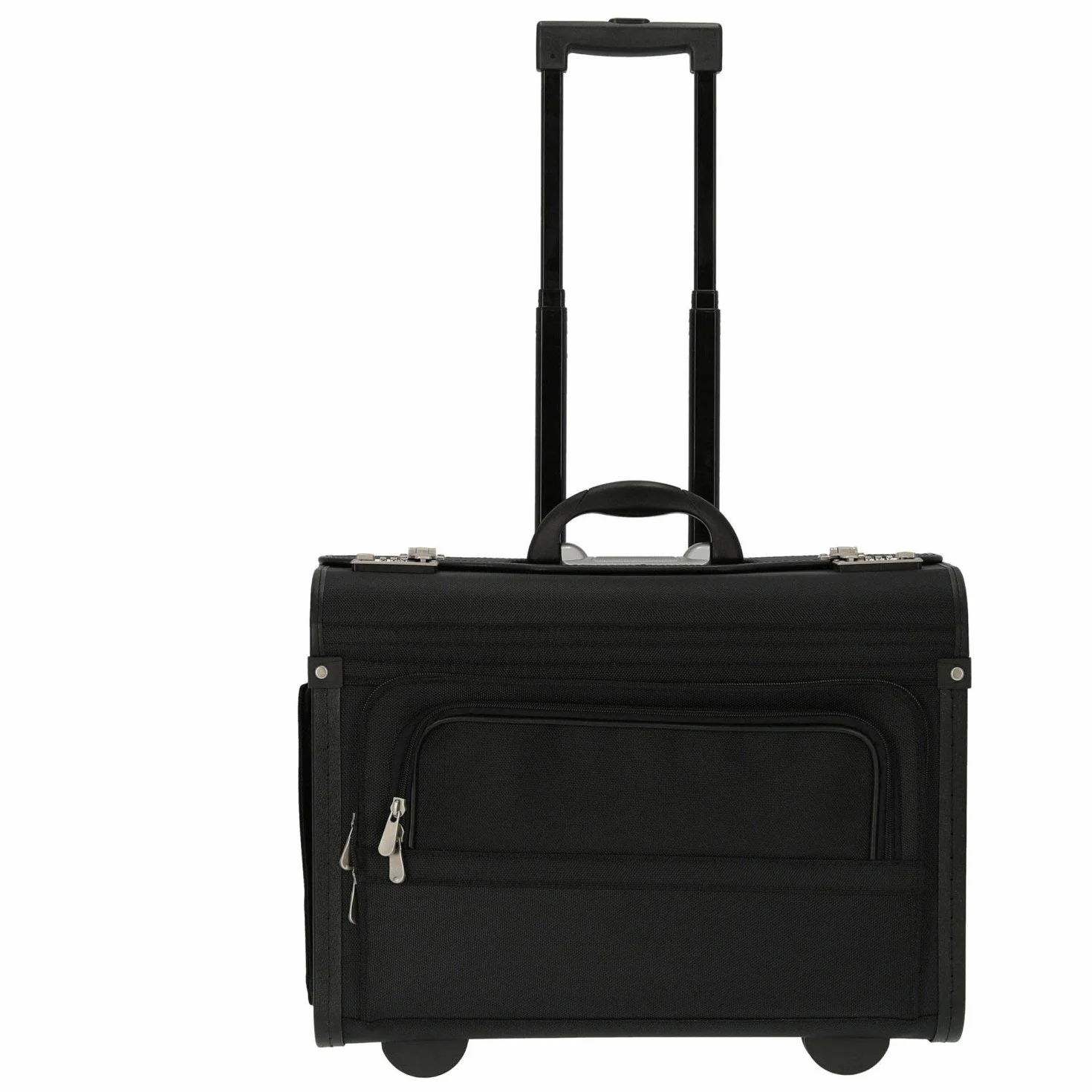 Walizka pilotka, walizka na kółkach, 46 cm, kieszeń na laptopa, czarny, 48 cm