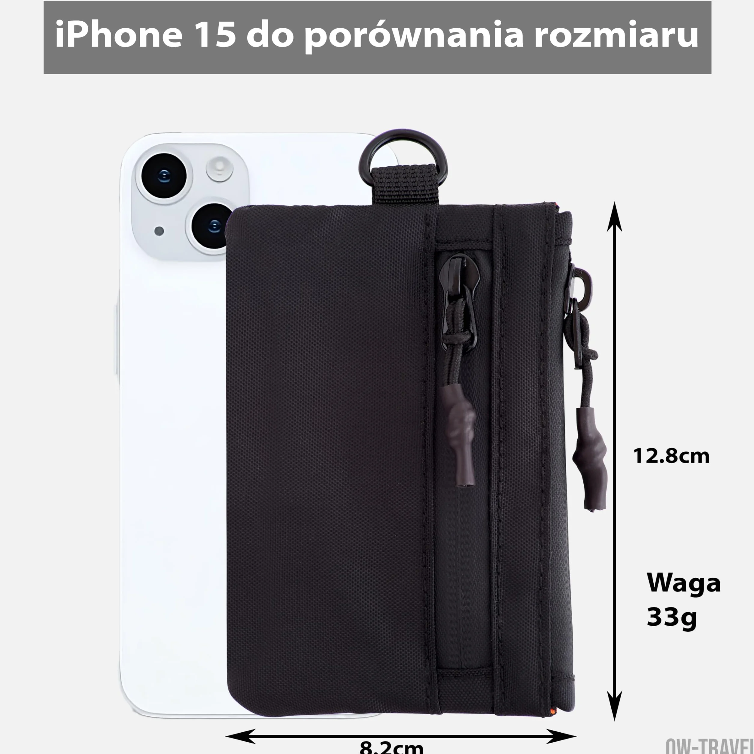 OW-Travel Mały Portfel Na Karty RFID z Kieszenią na Monety (Czarny) Portfel na Karty z Blokadą RFID. Bezpieczeństwo Portfela na monety i Spokój Ducha. Lekka I Minimalistyczna Konstrukcja.