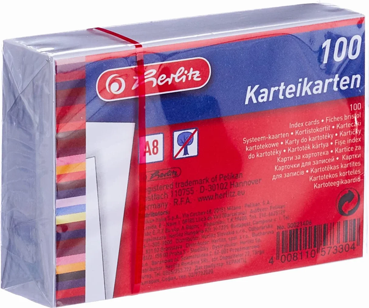 Herlitz 50021406 Fiszki, Biały