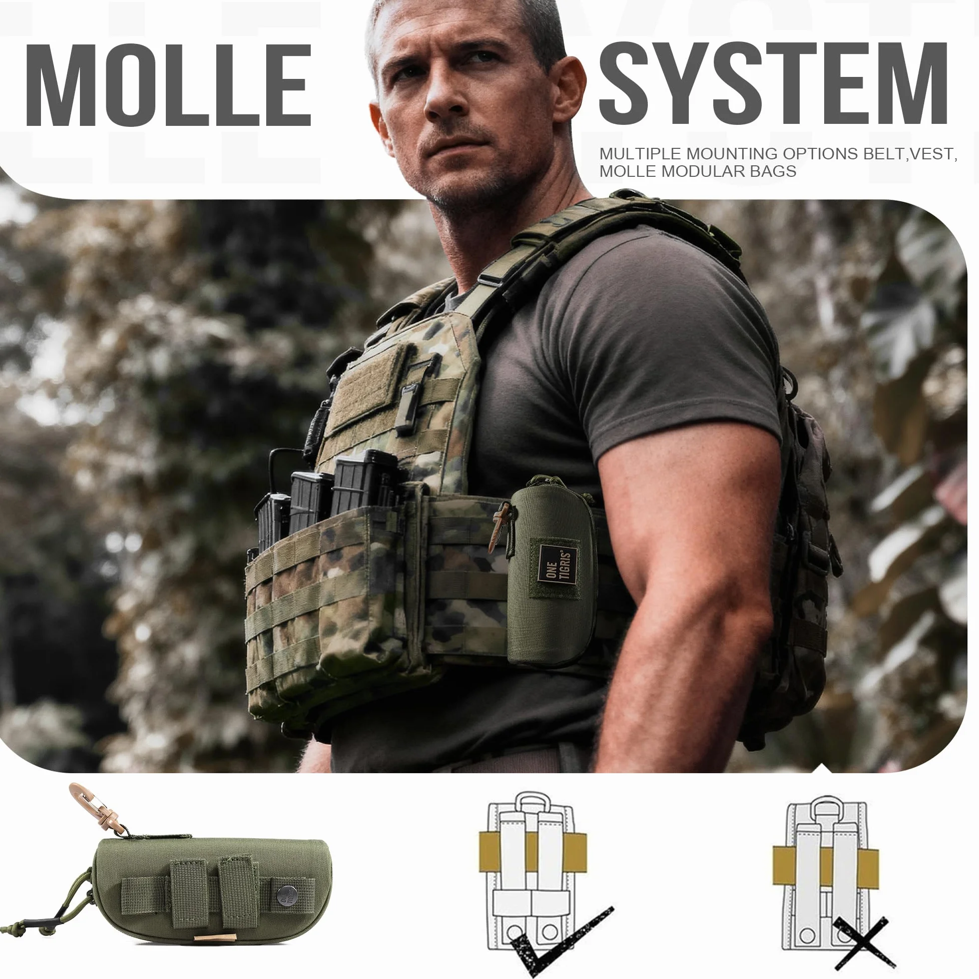 OneTigris Molle etui na okulary przeciwsłoneczne