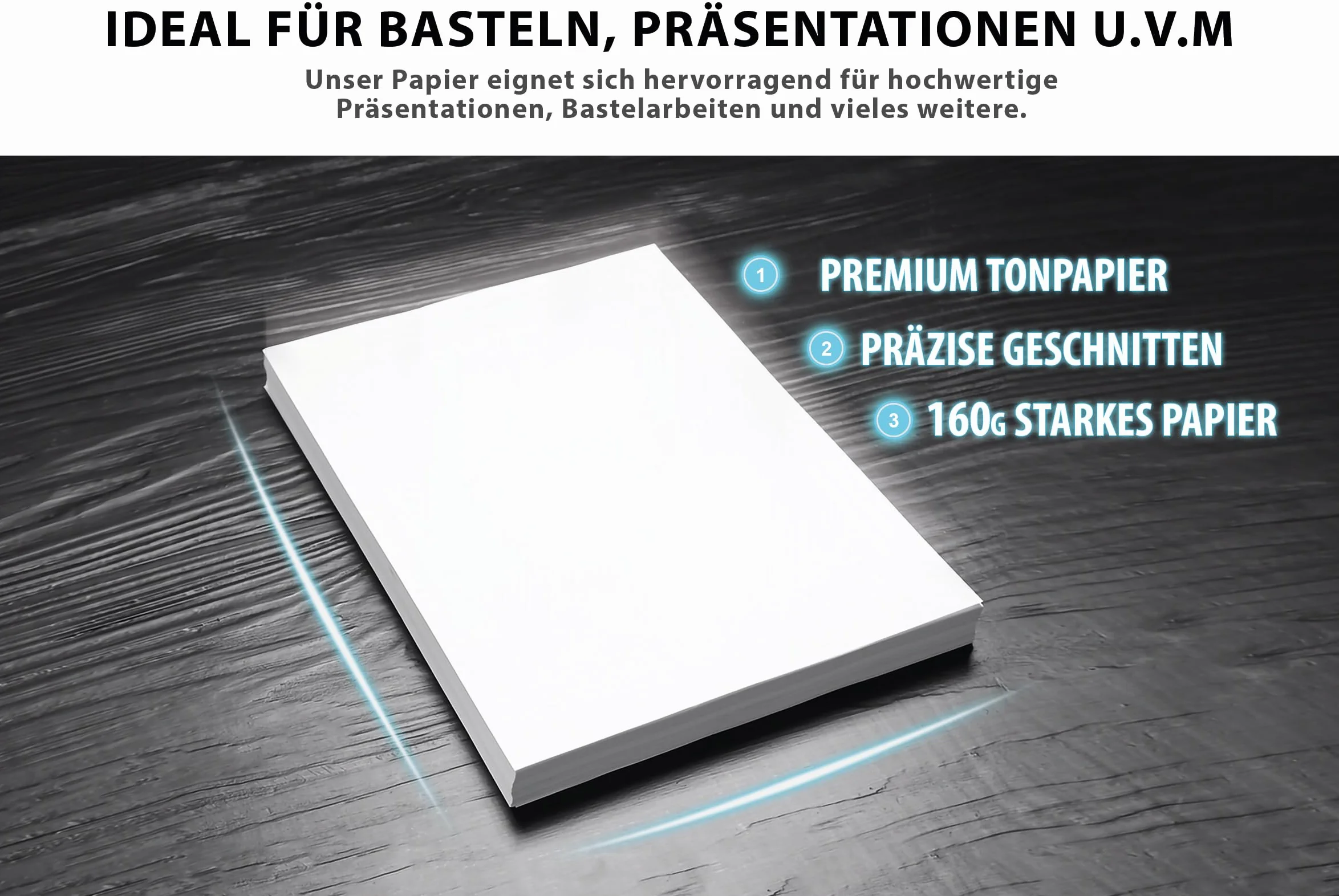 50 arkuszy białego papieru do drukarki A3 160 g biały – papier premium czysta biel - 29,7 x 42 cm - gruby papier rysunkowy, niezadrukowany, do fotografii, prezentacji, majsterkowania, wysokiej jakości