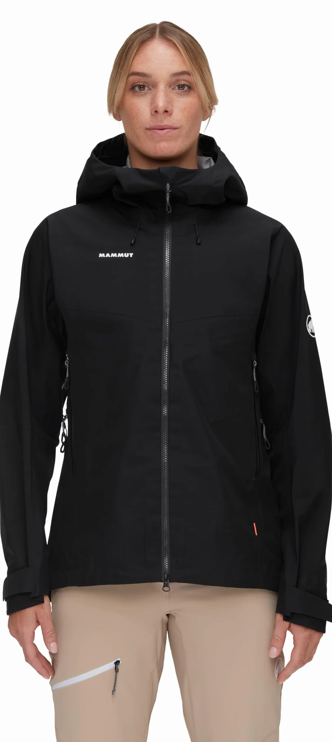 Mammut Crater IV HS Hooded Jacket Women – Damska Kurtka Wodoodporna z Kapturem | Oddychająca i Lekka | Czarna, Rozmiar XL