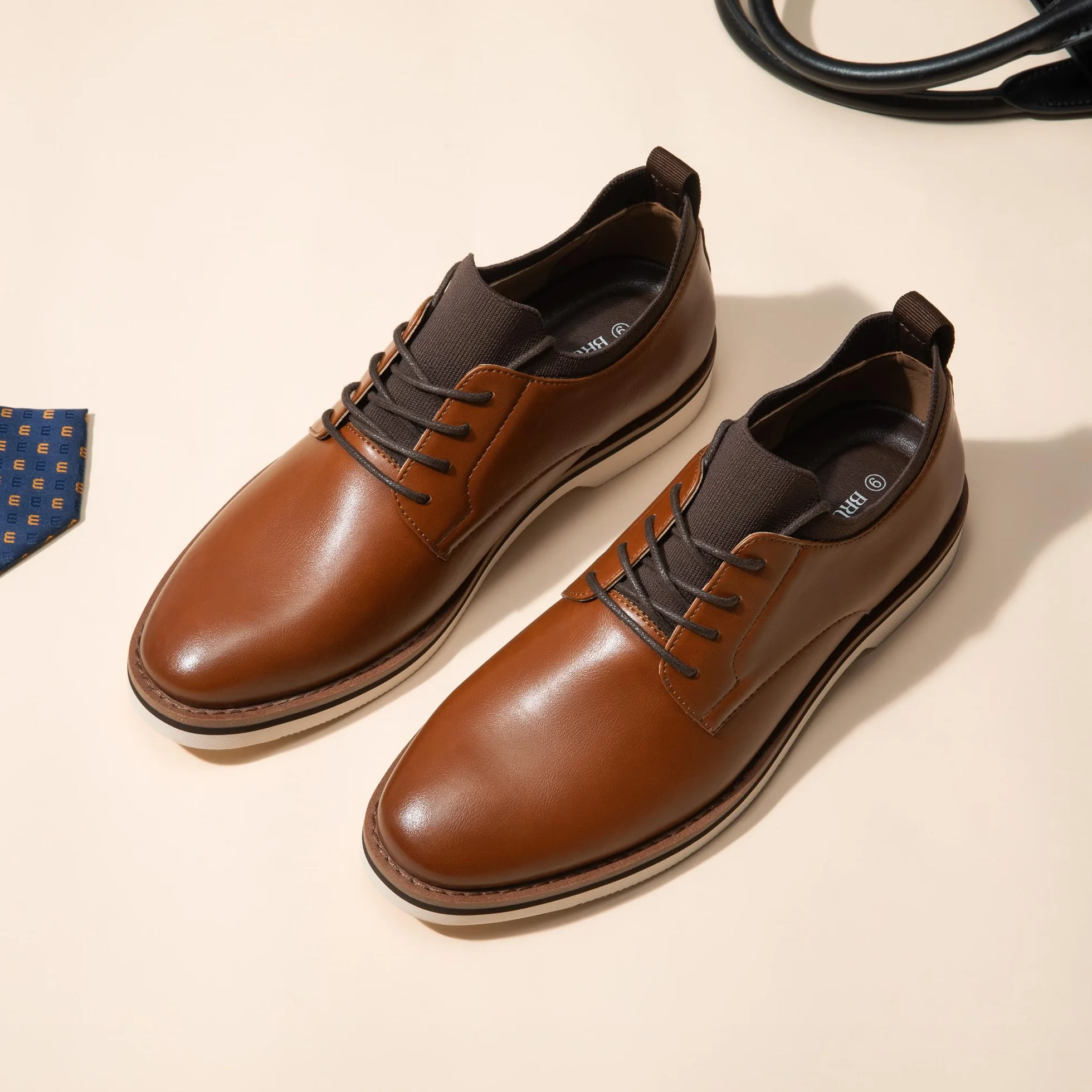 Bruno Marc Męskie sznurowane wygodne modne buty do sukienki