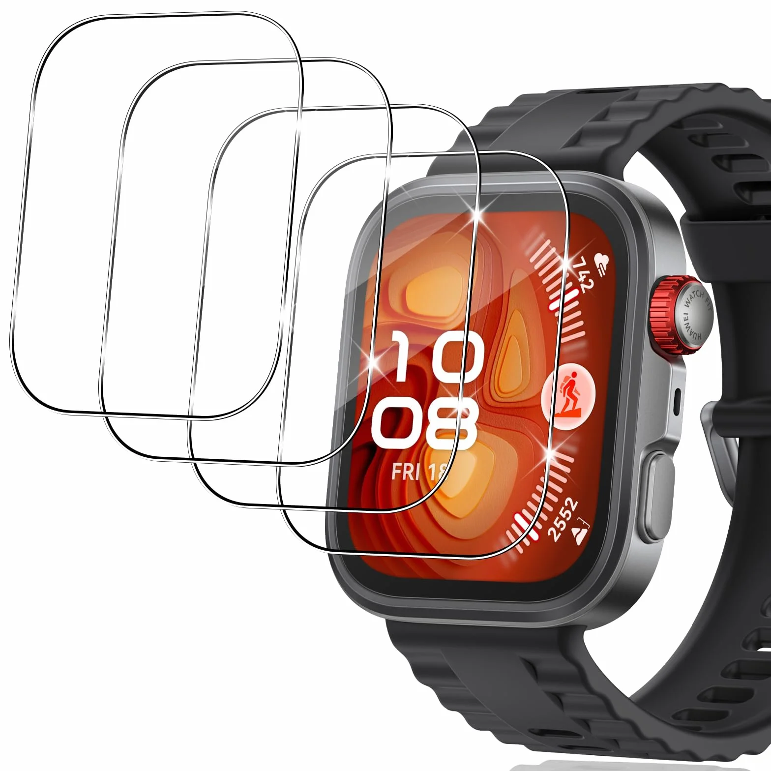 Szkło hartowane do Huawei Watch Fit 4 Pro, folia ochronna 9H twardość 9H Hartowany ekran, bez pęcherzyków, przezroczysty