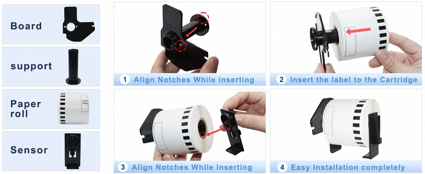 address Label DK-22205 DK22205 3pack Rolls (Endless) kompatybilne z Brother P-Touch QL-500 QL-500A QL-500BS QL-500BW