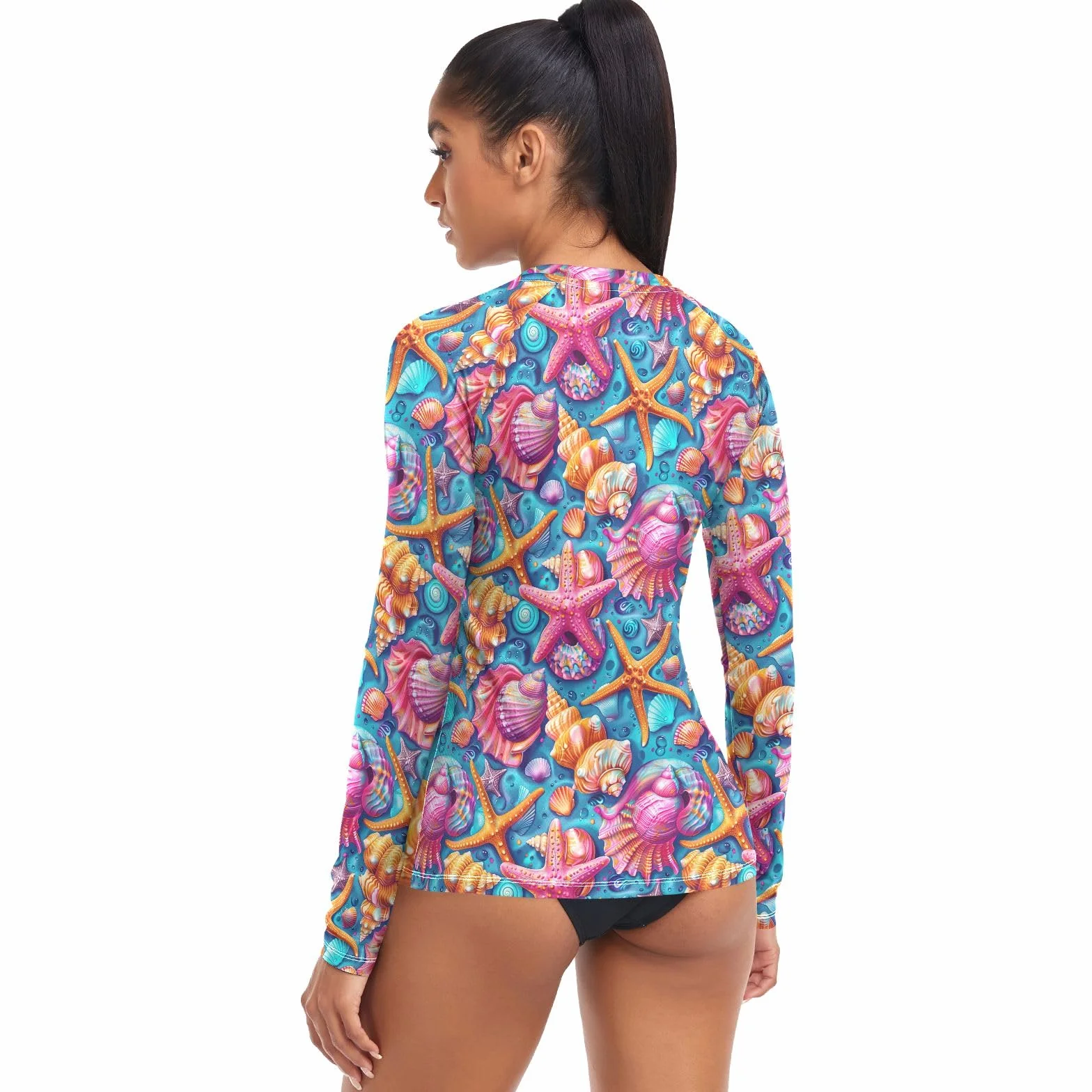 Koszulki Rash Guard dla kobiet koszula plażowa z długim rękawem UPF 50+ topy surfingowe do nurkowania na świeżym powietrzu wędrówek