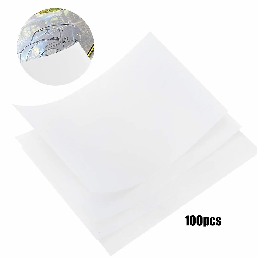 CHICIRIS Przezroczysta Kalka Artystyczna do Rysowania i Kopiowania, 100 szt., Nakładki Kreślarskie do Prac Plastycznych i Rzemieślniczych, 15 X 10 Cm, Biała (WHITE)