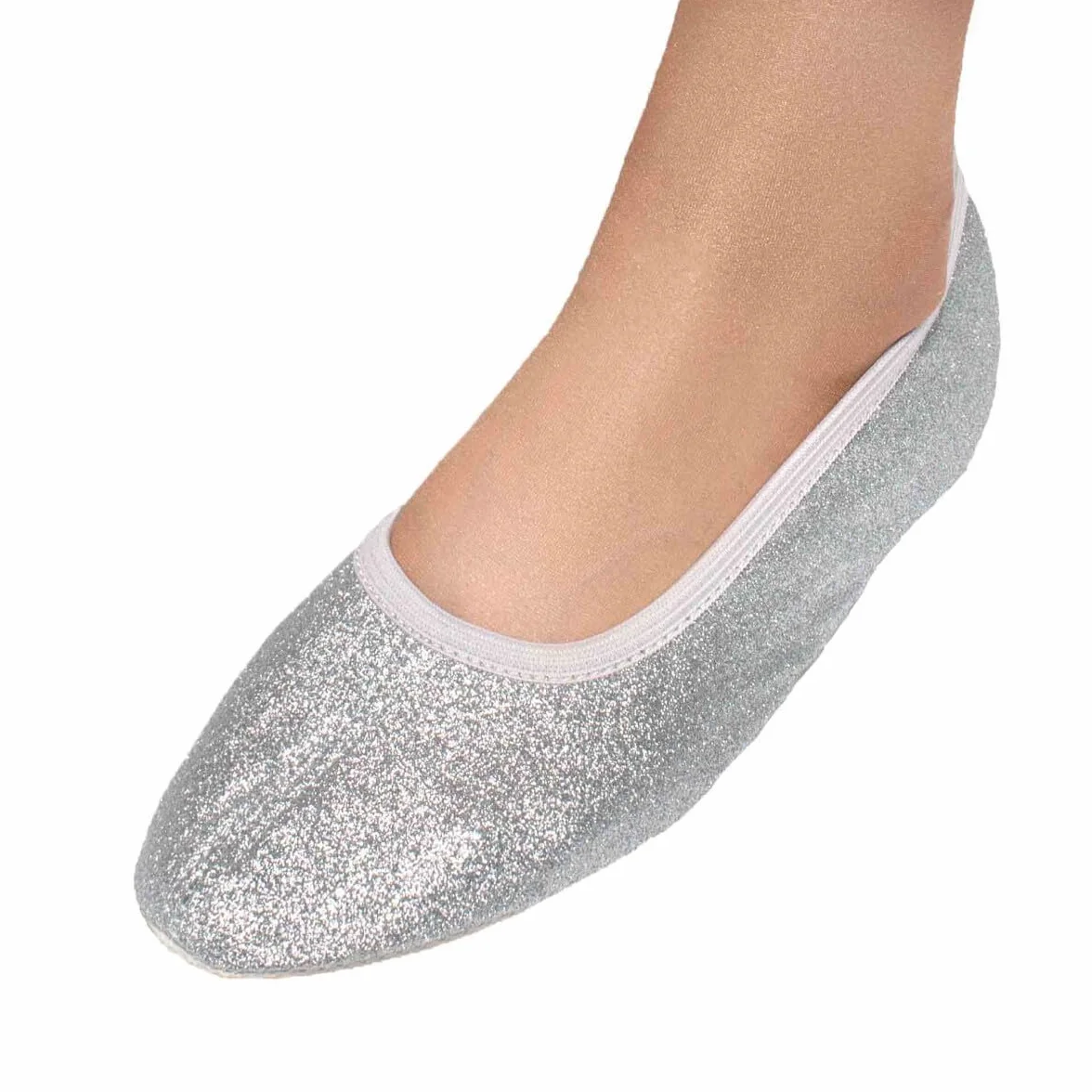 Lappade Buty gimnastyczne, baleriny dla kobiet, mężczyzn, dziewcząt, chłopców, z gumową podeszwą z brokatem