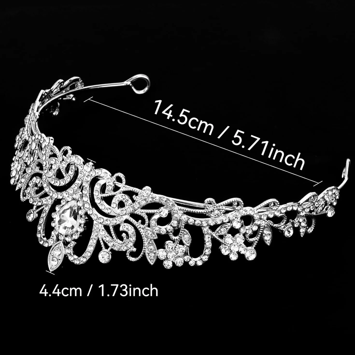 Tiara kryształowa korona z grzebieniem ze strasu, diadem, tiara, wesele, dla panny młodej, na urodziny, wesele, bal absolwentów, imprezy księżniczki