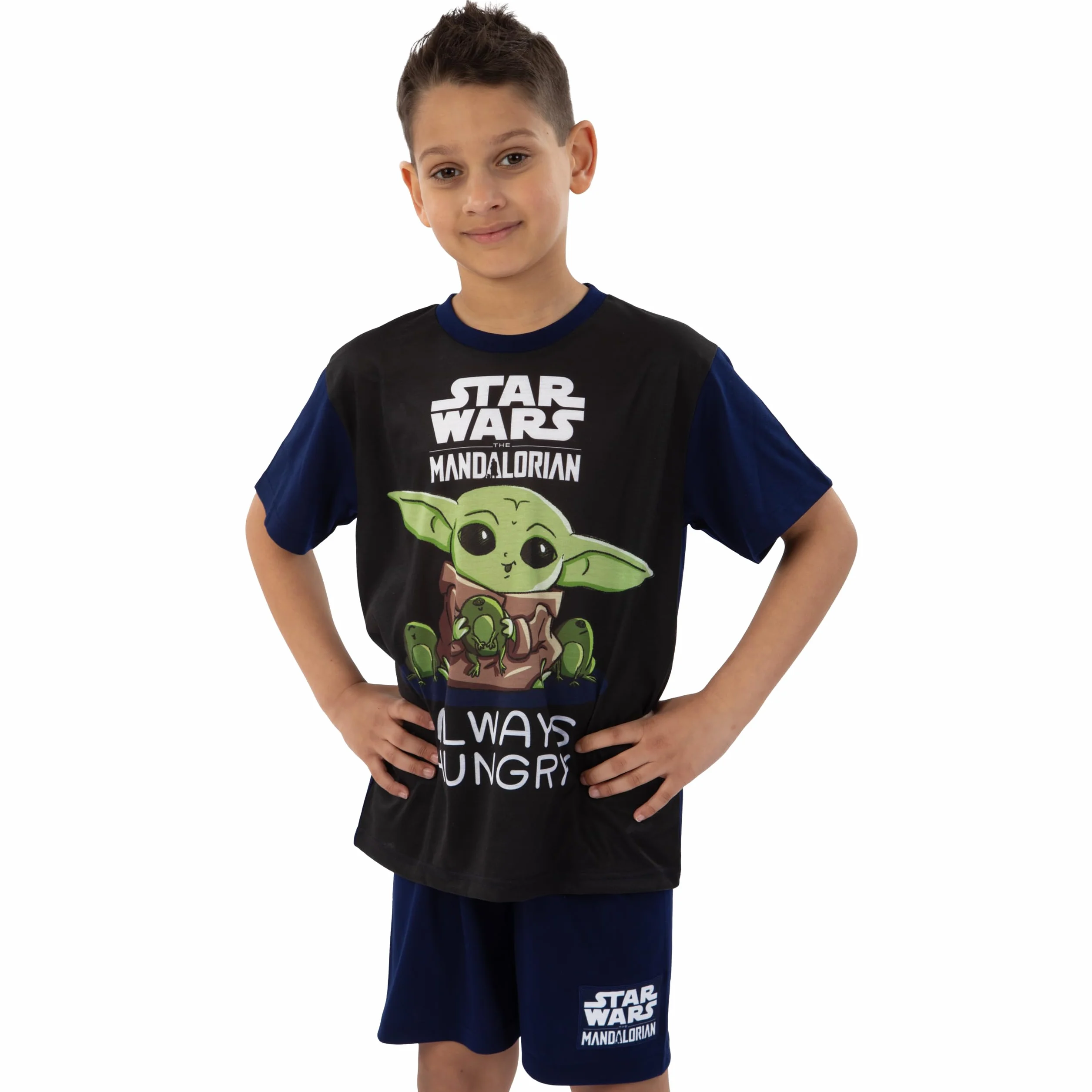 Star Wars Piżama Chłopięca, Krótka Piżama Grogu, Letni Zestaw The Mandalorian