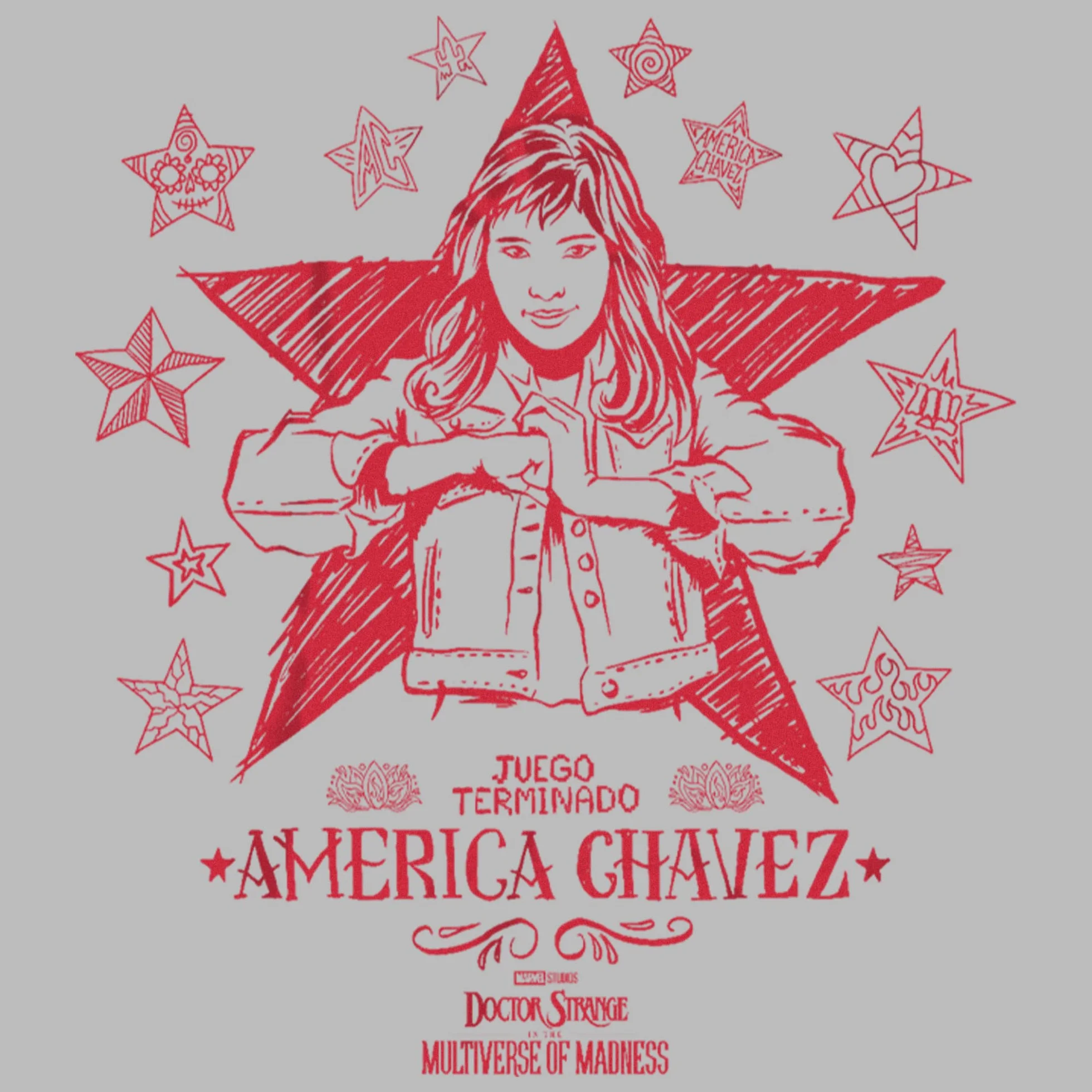 Marvel Chłopięca bluza z kapturem Doctor Strange w multiwersie szaleństwa Doodle Chavez, Athletisch Heather, L, Athletic Heather, L