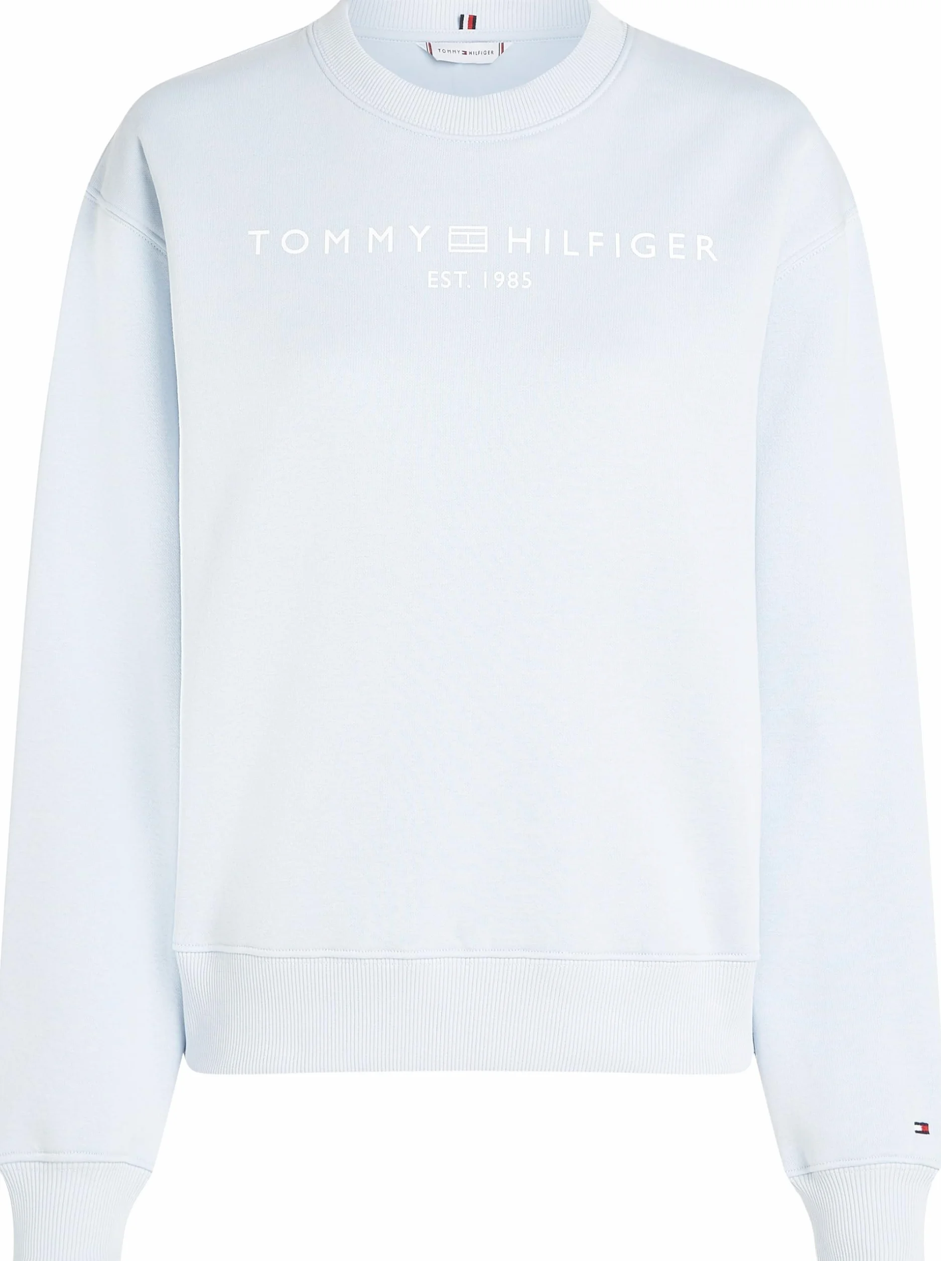 Tommy Hilfiger Damska bluza bez kaptura, Niebieski (Breezy Blue), L