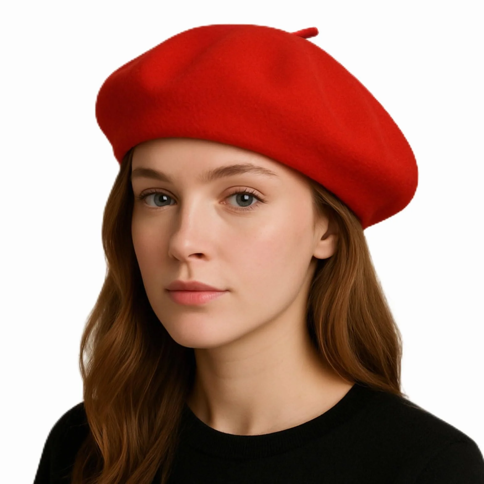 Wełniany Beret Kapelusz Dla Dorosłych Mężczyźni Kobiety Francuski Styl Berer Zwykły Klasyczny Kolor Beret Czerwony Kapelusz, Unisex Miękka Ciepła Na Zewnątrz Vintage Artysta Czapka Unisex