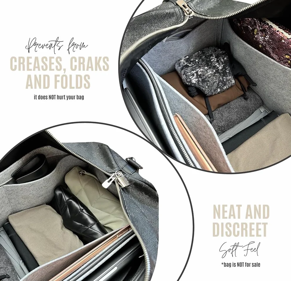 Divitize Organizer kieszonkowy klasy premium, kompatybilny z LV Keepall 25/35/45/50/55/60/City - miękki filc, wzmocnione dno, pełne pokrycie, + 24 kolory