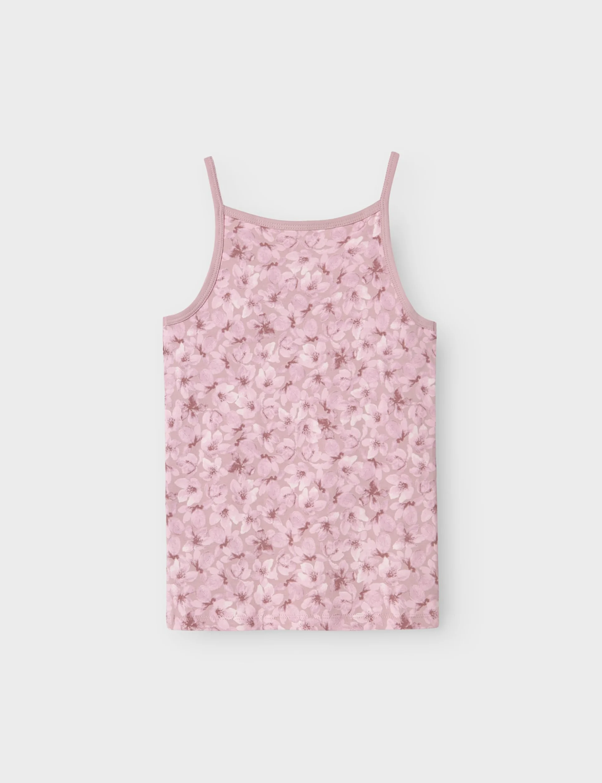 NAME IT NKFSTRAP Top 2P Flower Noos T-Shirt Mauve Shadows, 116 dla dziewczynek, Mauve Shadows, 116