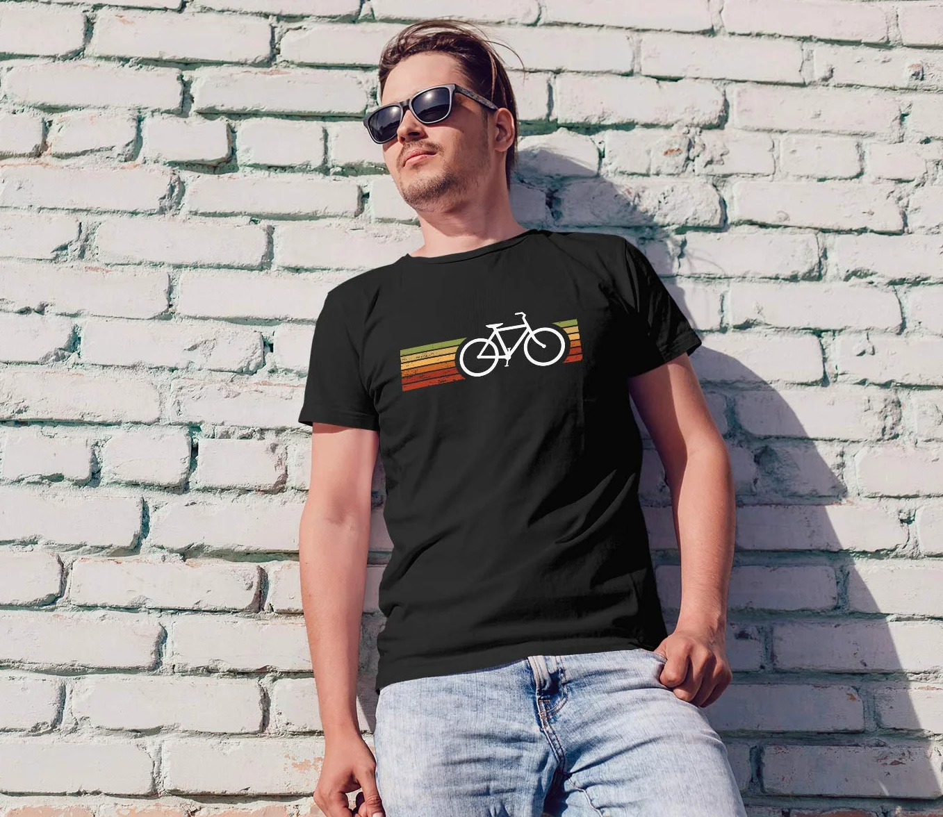 OM3® Retro Bicycle T-Shirt | Męski | Cycling Cyclist Biking Rowerzysta | S - 5XL