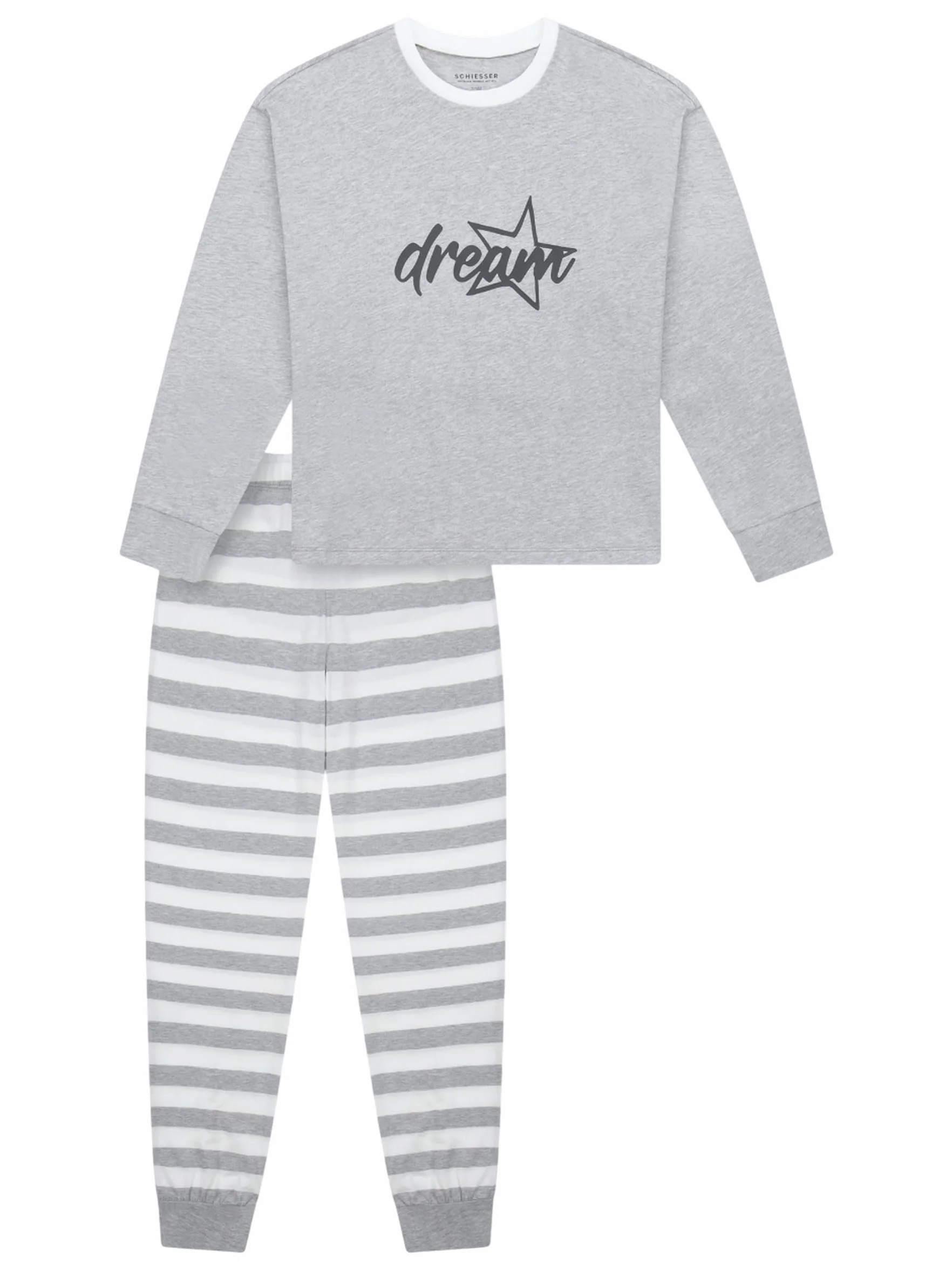 Schiesser Pidżama — zestaw Dziewczynki Schiesser Mädchen Schlafanzug Set Pyjama Lang - 100% Organic Bio Baumwolle - Größe 140 Bis 176