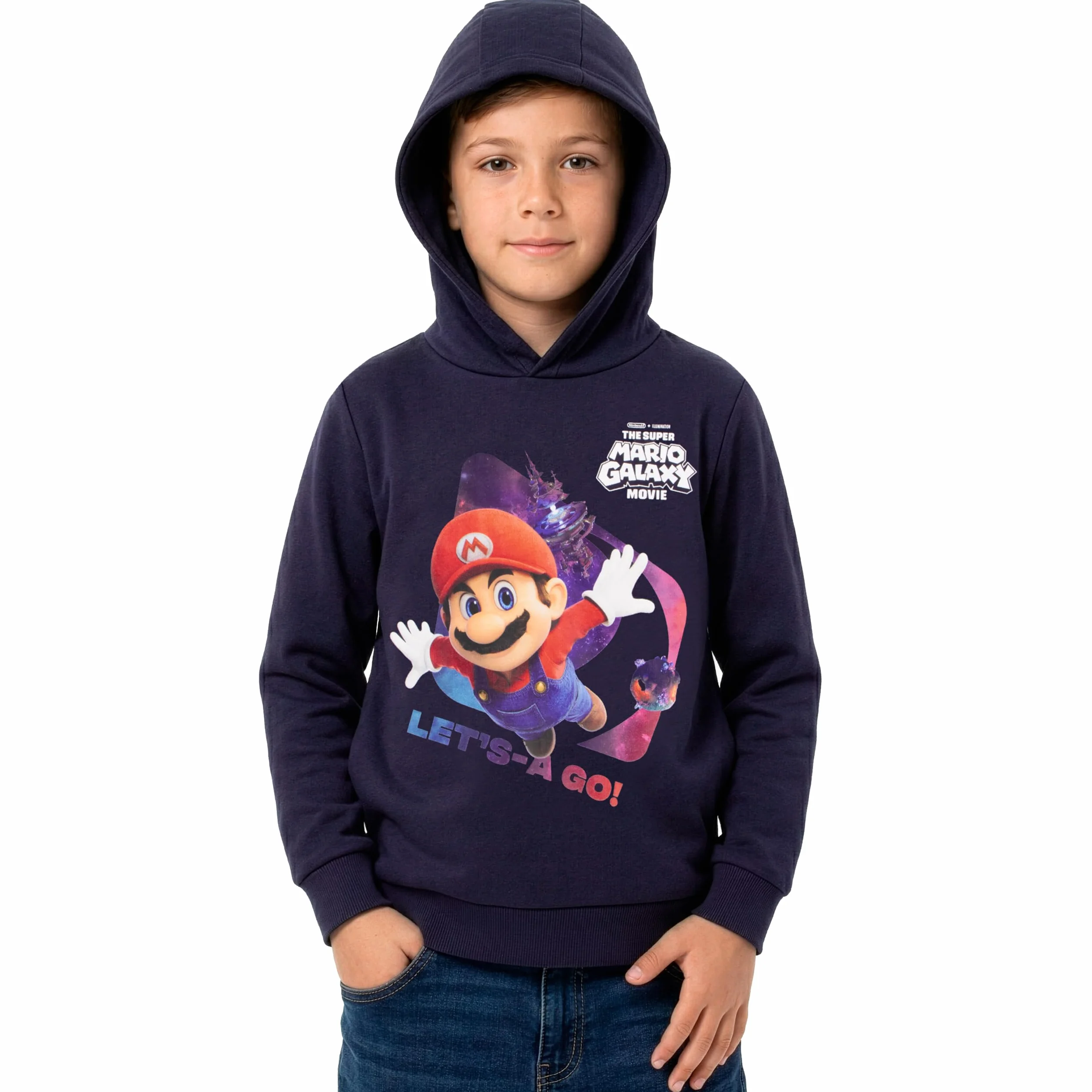 Super Mario Bluza Z Kapturem Dla Chłopców, Bawełniana Bluza Z Kapturem Mario Galaxy Movie Dla Chłopców