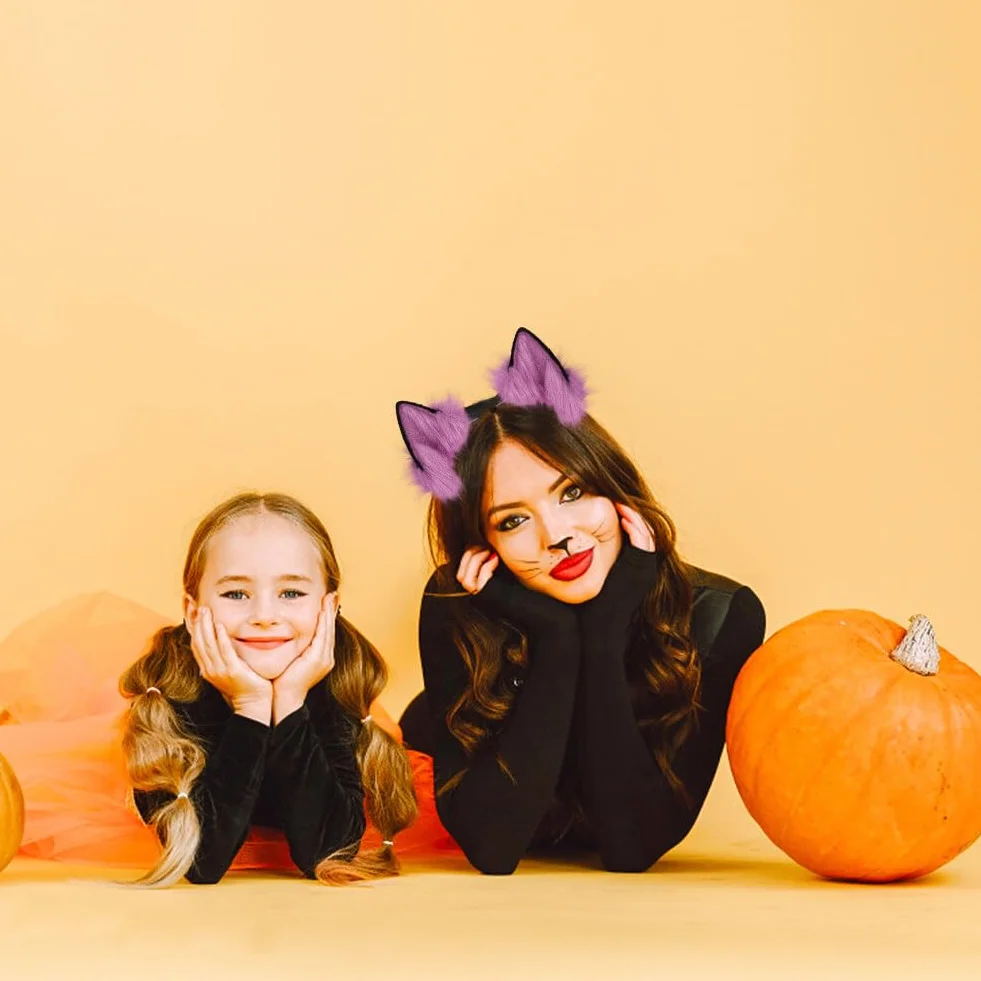 Wilk Ucho Szklarnia, Pluszowe Uszy Opaska na Głowę, Akcesoria do Włosów dla Kobiet i Dziewcząt, Cosplay, Halloween