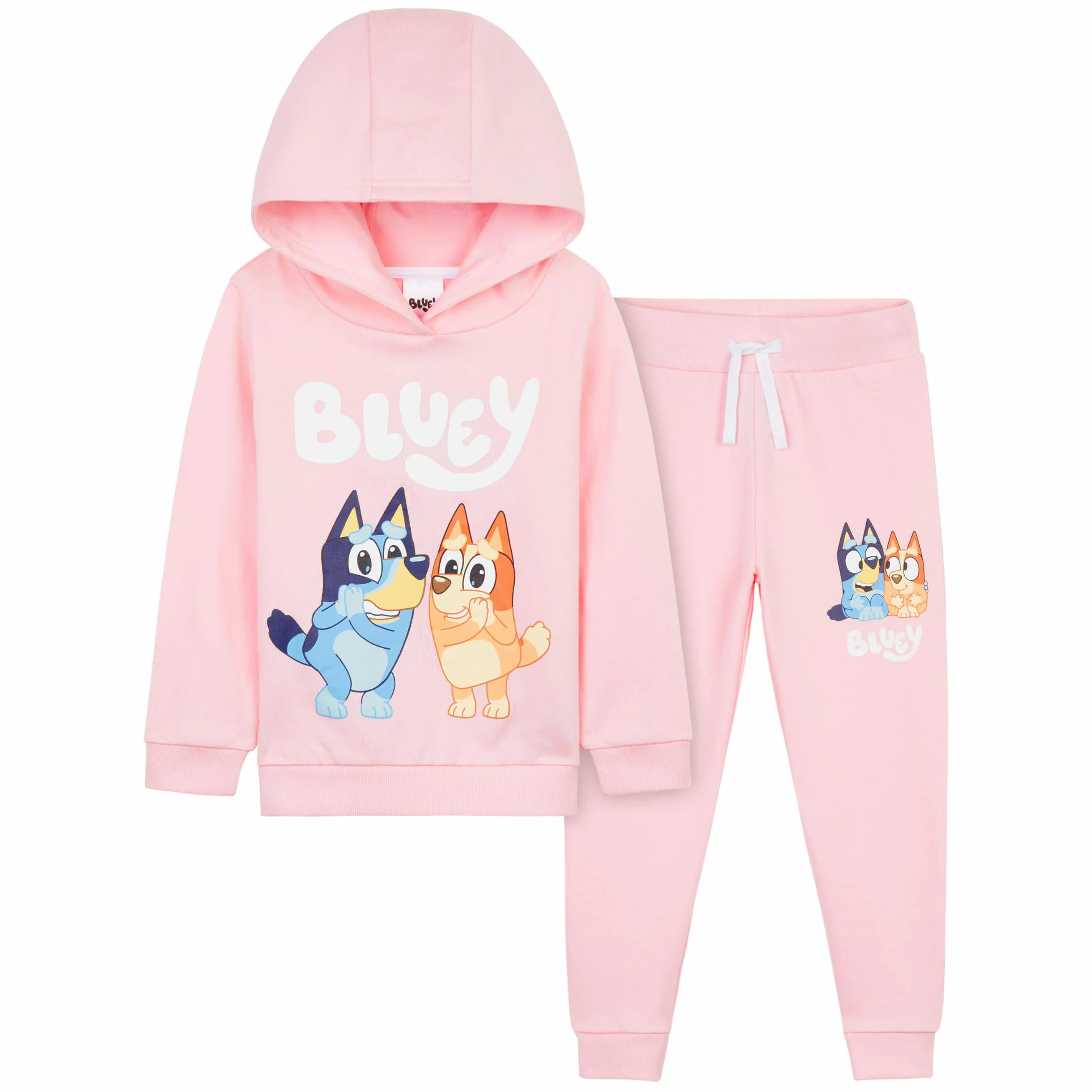 Bluey Zestawy spodni dziewczęcych, bluza z kapturem i spodnie dresowe, bawełniany dres dziecięcy - prezent dla dzieci