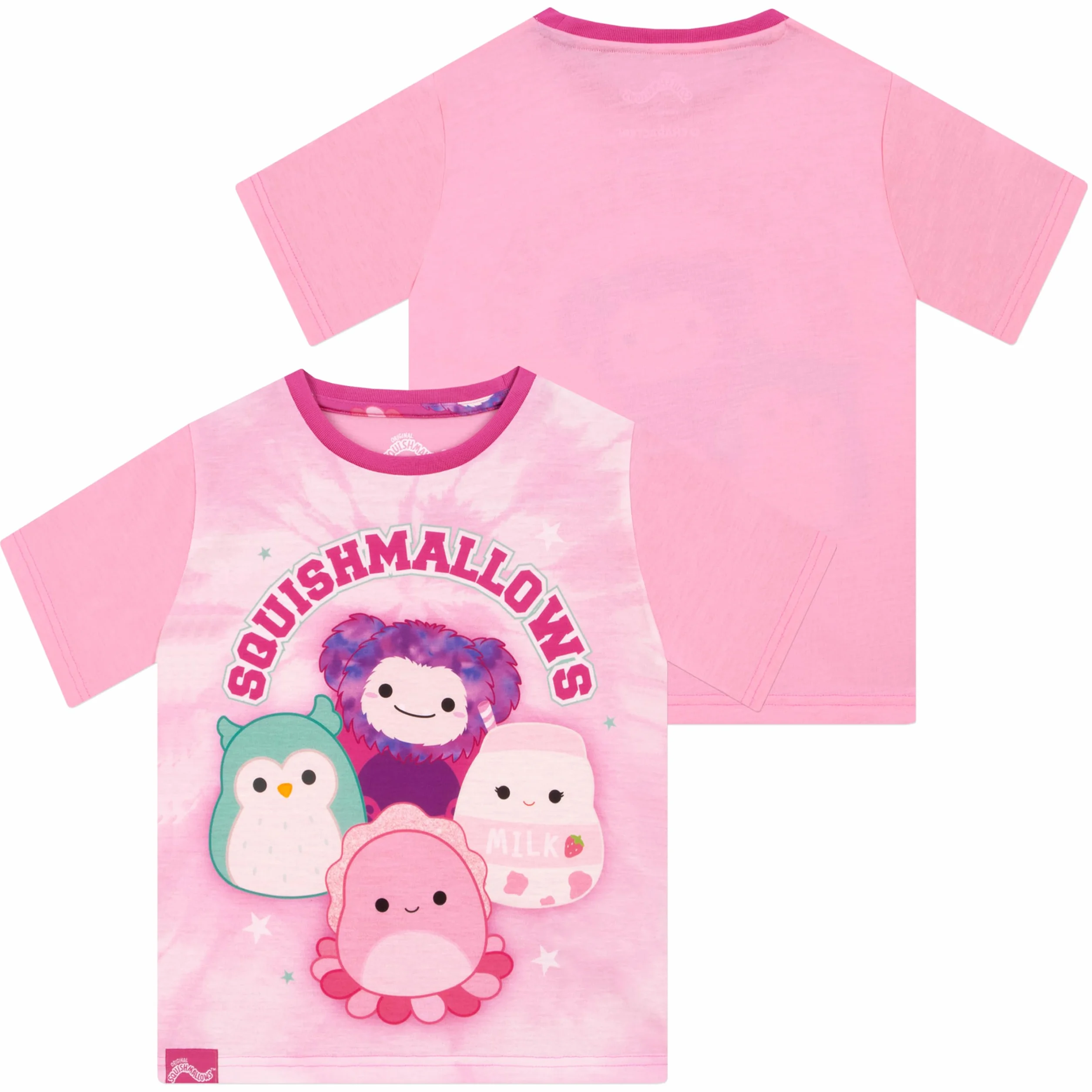 Squishmallows Piżama Dziewczęca, Letnia Piżama Dziecięca Z Krótkim Rękawem