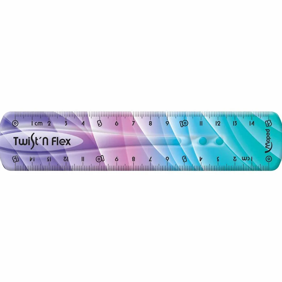 Maped Twist Flex Decor 279115 Linijka, Wielokolorowy, 15cm