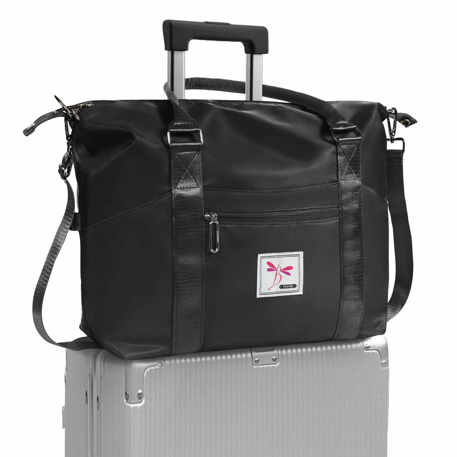Flintronic Składana torba podróżna o dużej pojemności, lekka wodoodporna torba podróżna na weekend, torba sportowa z komorą na suche i mokre rzeczy 25 l / 36 l, regulowana (z 1 metką bagażową)