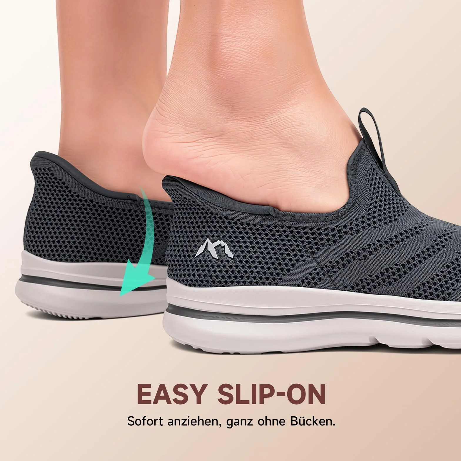 ODCKOI Męskie buty wsuwane, buty do biegania, sportowe trampki, oddychające trampki do chodzenia, wygodne, lekkie buty do biegania, na zewnątrz, modne buty do biegania