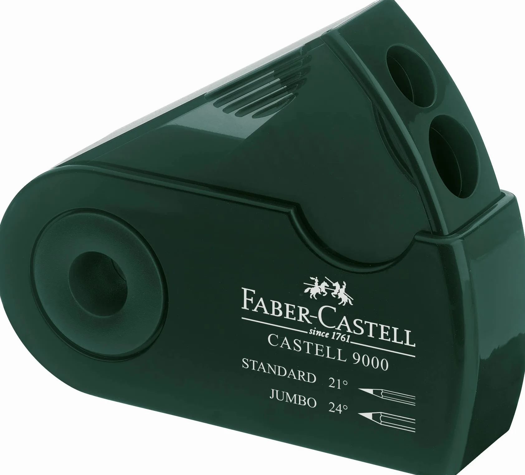 Faber-Castell F582800 podwójny otwór ostrzałka zielona