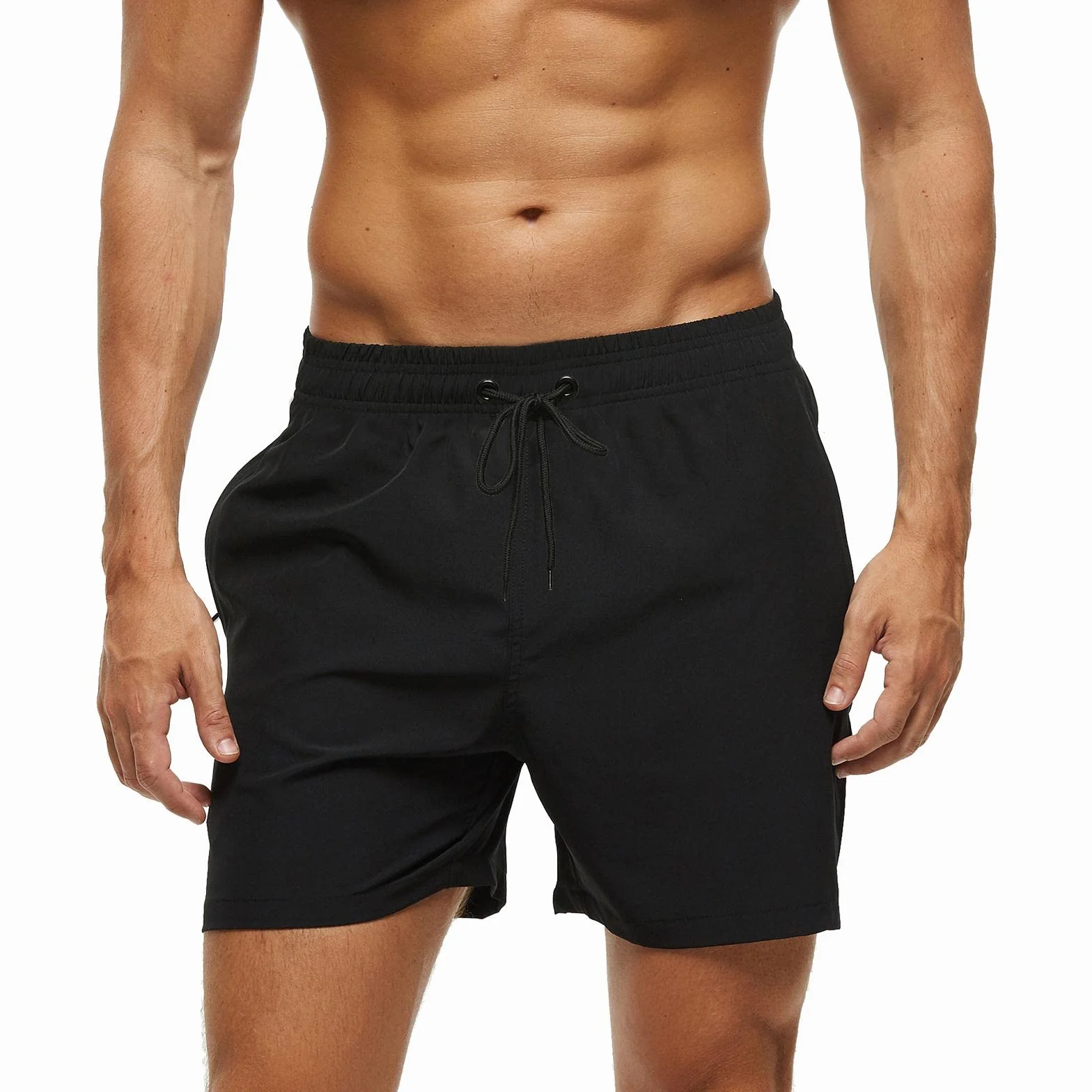 Męskie Kąpielówki, Szorty Kąpielowe z Kieszeniami, Szybkoschnące, Elastyczne, Wodoodporne, Zielone, S, M, L, XL, 2XL