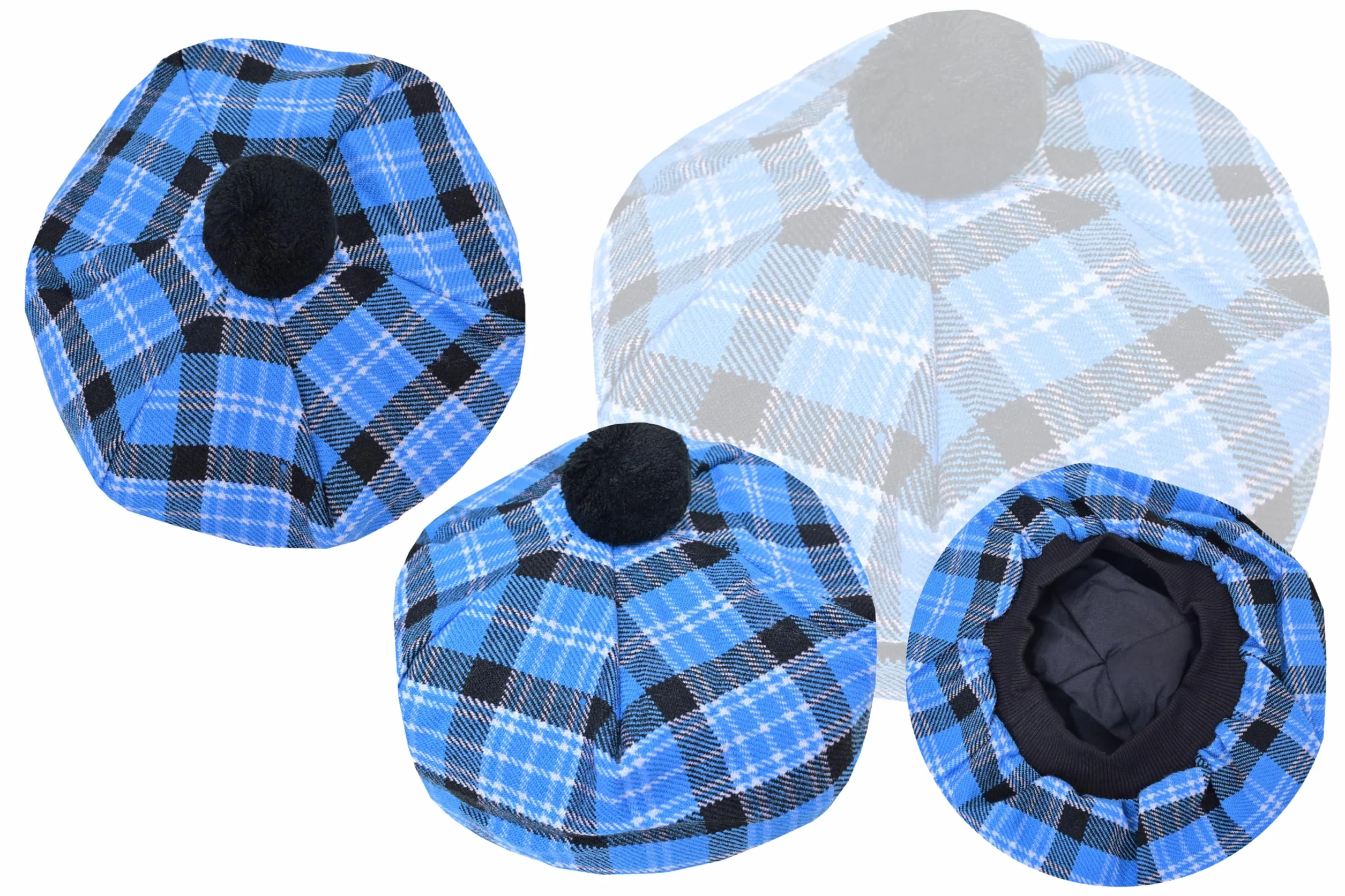 Scottish Tartan Tam O' Shanter Hat Tammy Bonnet Beret Balmoral Hat | Wełna akrylowa Tartan Tammie w różnych tartanach