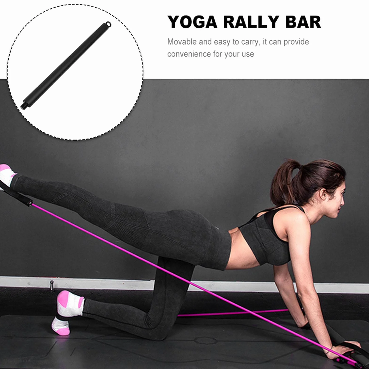 Pilates Fitness Bar, wielofunkcyjna joga Rally Bar Body Sculpting dla domu