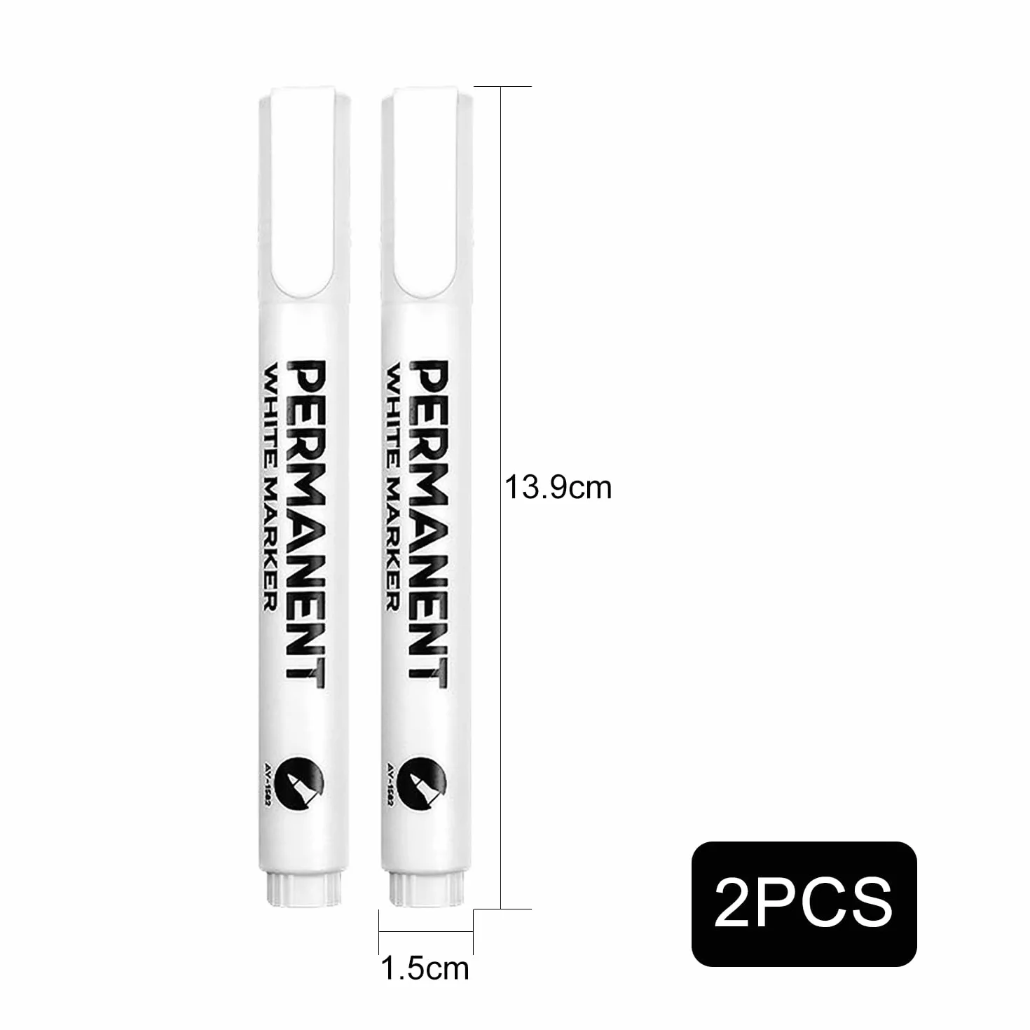 2 Pièces Marqueur Blanc, Marqueur Blanc Permanent, Imperméable et à Séchage Rapide, Largeur de Trait 2 mm, Marqueurs Textile et Tissu, Convient pour la Pierre, le Bois, le Verre, la Céramique