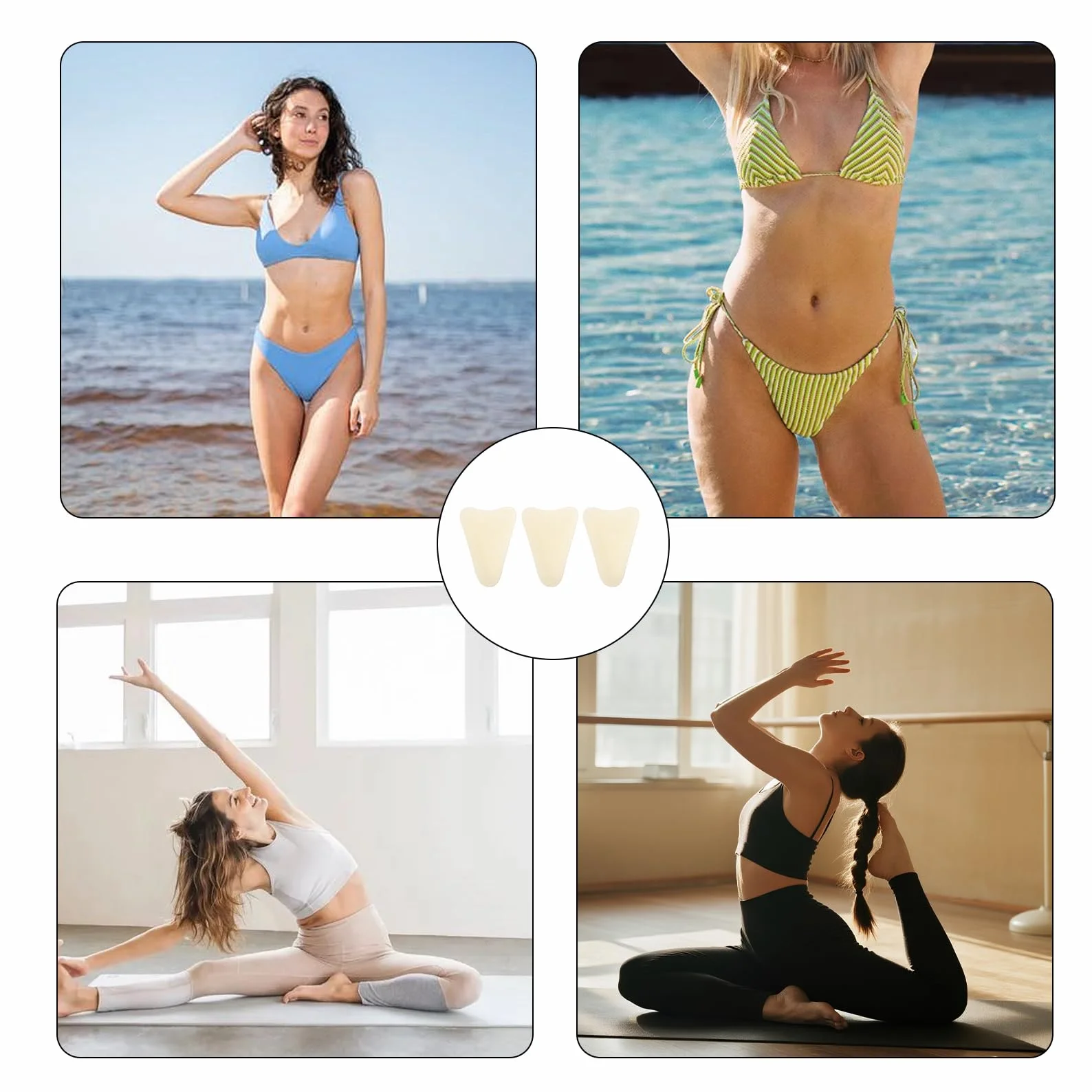 silikon unterhose,dreieckiger concealer,abdeckpolster,silikonschutz für damen (Hellhäutig)