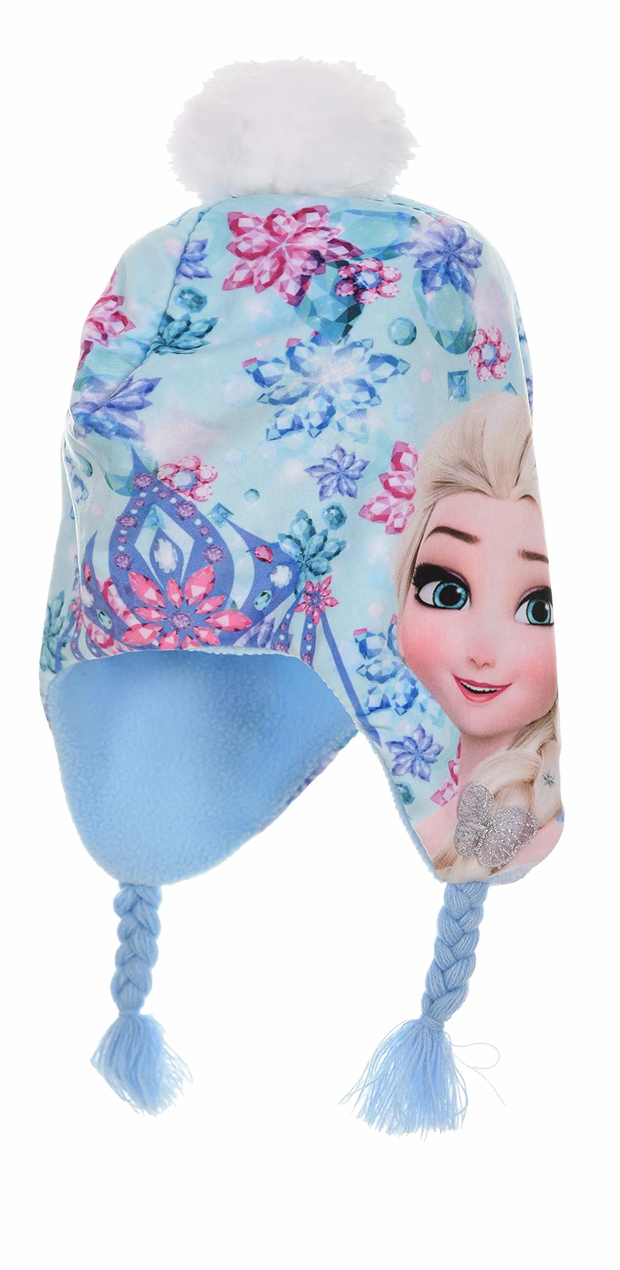Dziewczyny Disney Frozen Peruwiańska Czapka zimowa Niebiesko-52 cm